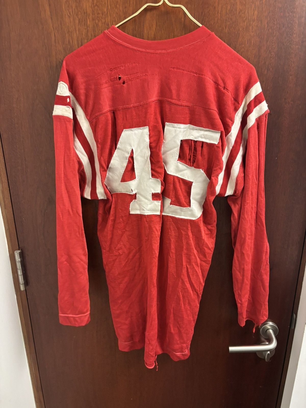 Vintage Craft Cochran 50s thrashed distressed football shirt Size US M / EU 48-50 / 2 - 4 Thumbnail