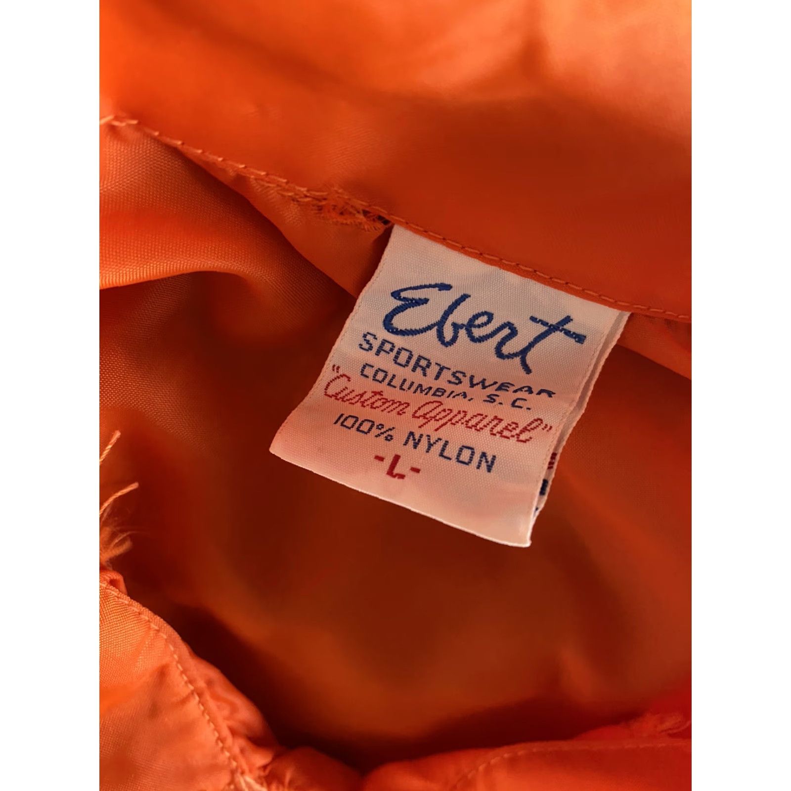 Vintage VINTAGE Ebert Sportswear Windbreaker Jacket Mens L Denver Broncos Nylon Orange 1980s Size US L / EU 52-54 / 3 - 3 Thumbnail