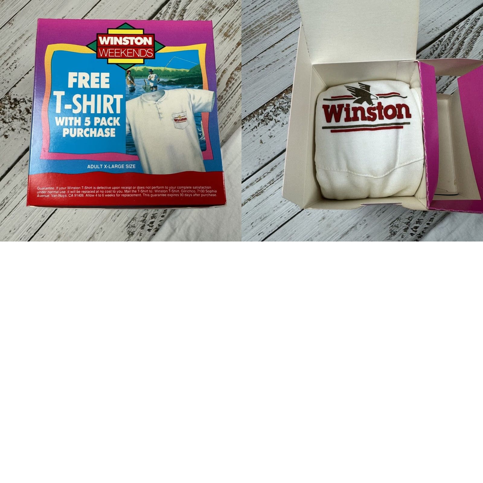 Vintage VINTAGE WINSTON CIGARETTES 90s HENLEY T-SHIRT XL WHITE POCKET USA MADE MENS Size US XL / EU 56 / 4 - 8 Thumbnail