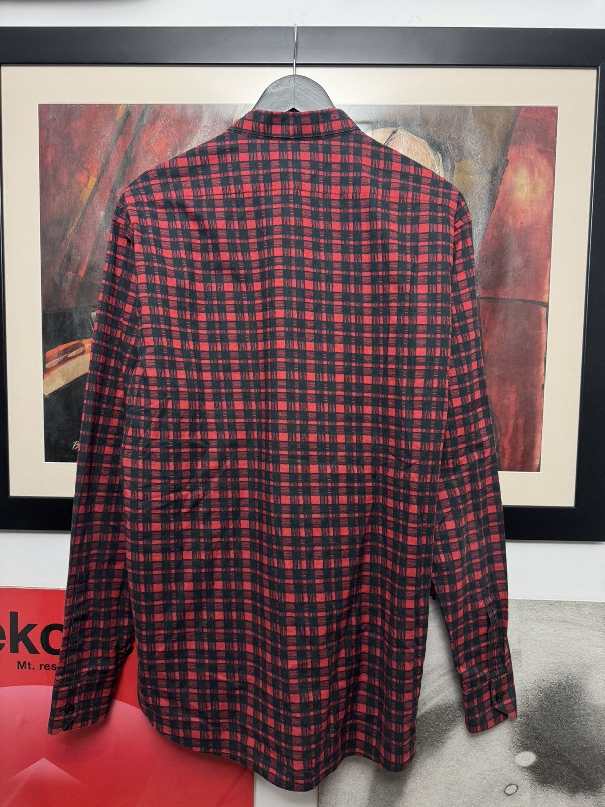 Hedi Slimane × Saint Laurent Paris FW16 Hedi Slimane Saint Laurent Plaid Button Up Shirt Rare Size US L / EU 52-54 / 3 - 2 Thumbnail