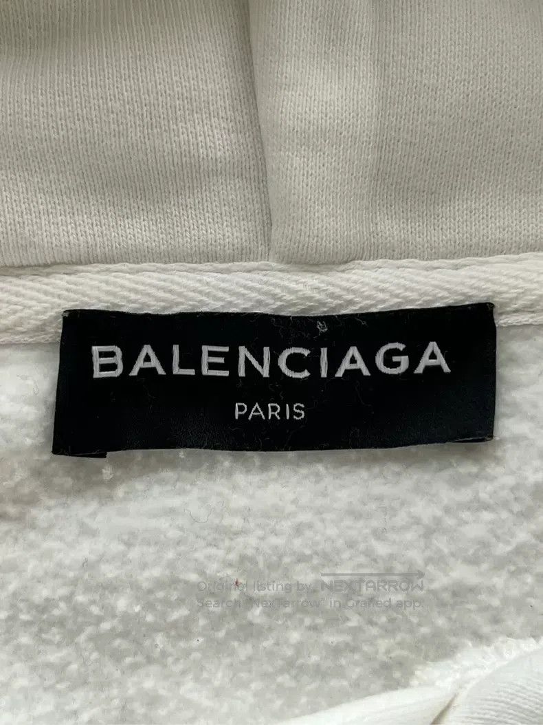 Balenciaga Balenciaga English Printed Hooded Long Sleeve Sweatshirt Size US XS / EU 42 / 0 - 5 Thumbnail