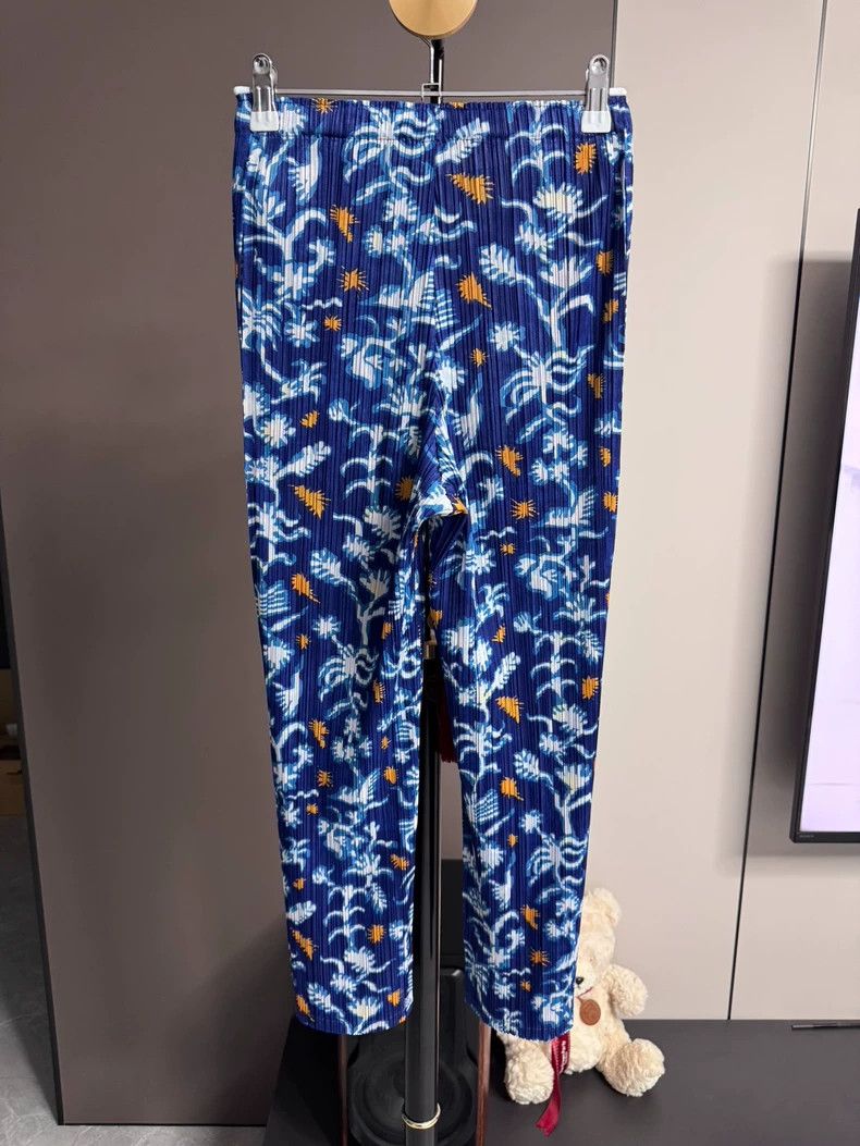 Issey Miyake issey miyake size:2 Blue window patterned trousers Size 42" / US 20 - 2 Thumbnail