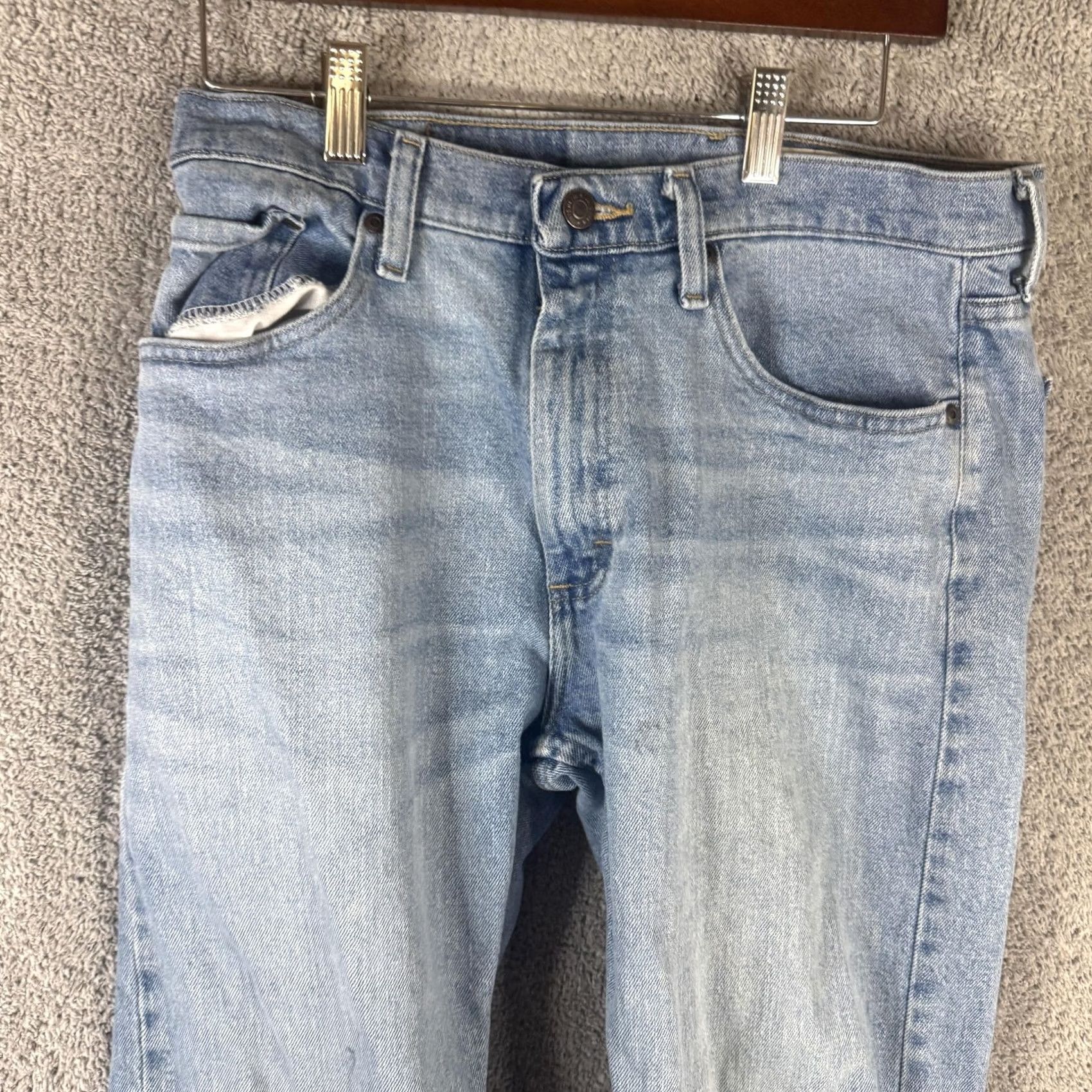 Wrangler Wrangler Jeans Mens 30x25 Light Wash Denim Straight Leg Regular Fit Casual Size US 30 / EU 46 - 4 Thumbnail