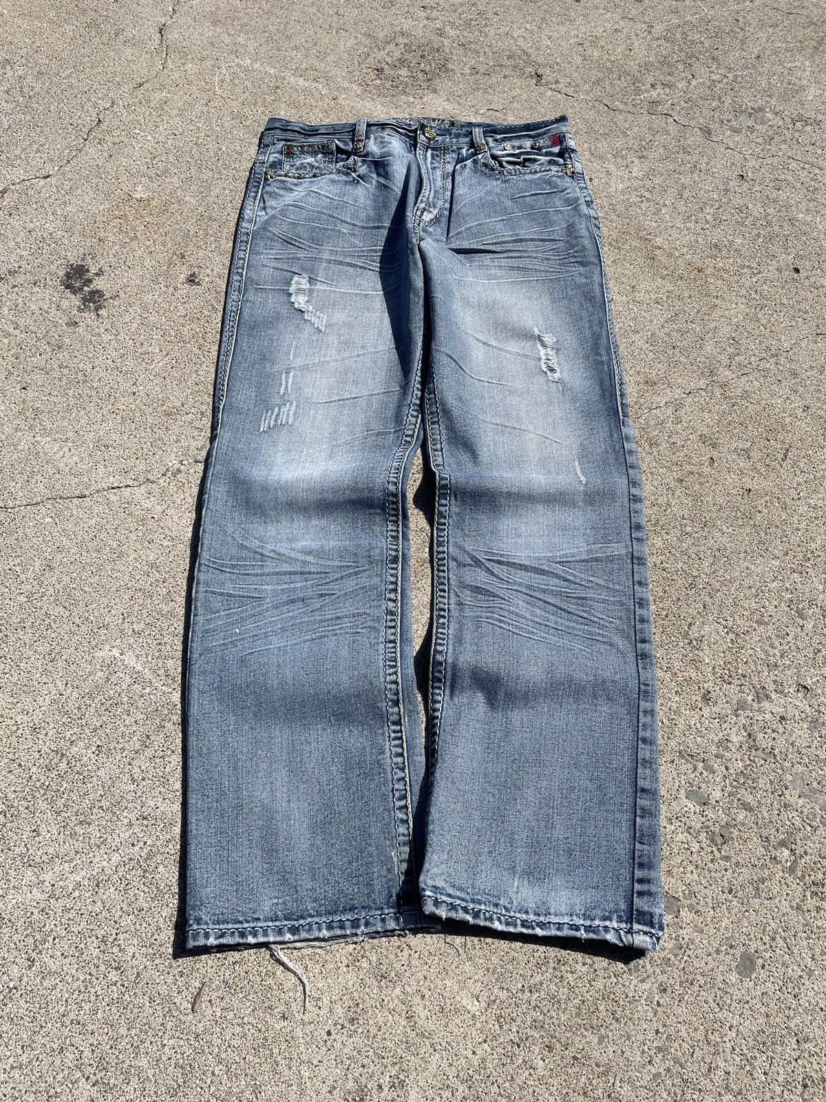 Other Ruthless Art Y2K Embroidered Denim Size US 36 / EU 52 - 5 Thumbnail