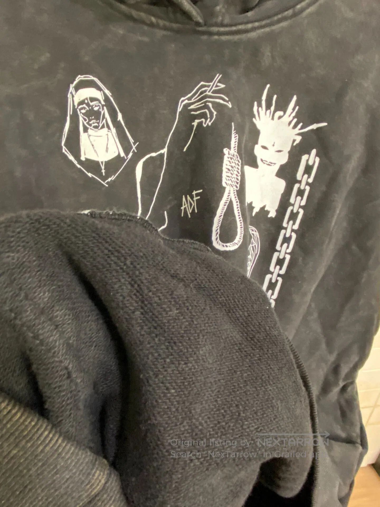 Arno De France Arnodefrance Graphic Oversized Hoodie. Size M / US 6-8 / IT 42-44 - 6 Thumbnail