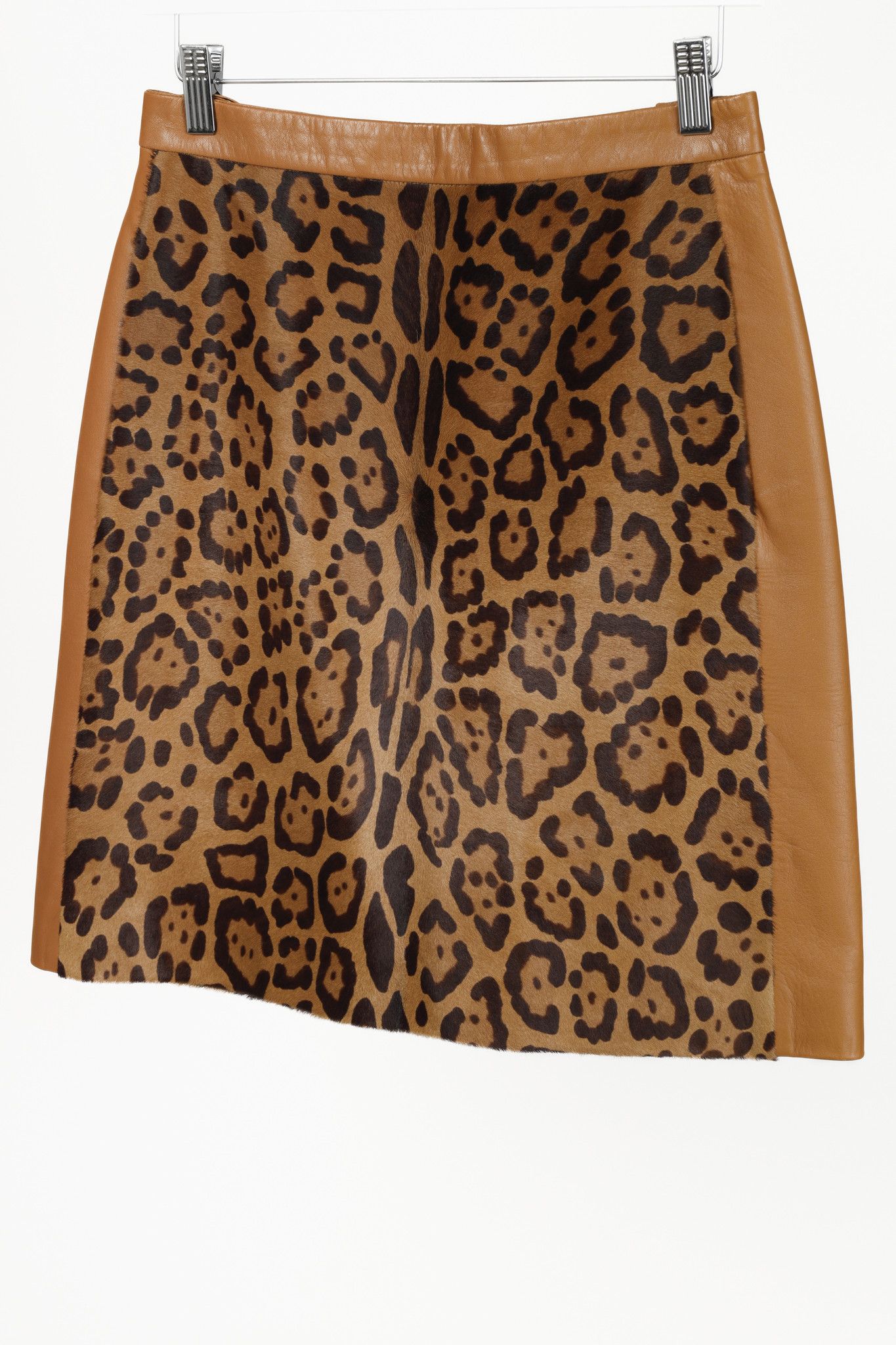 Valentino Valentino Calf Hair Leopard Print Leather Skirt Size 28" / US 6 / IT 42 - 3 Thumbnail
