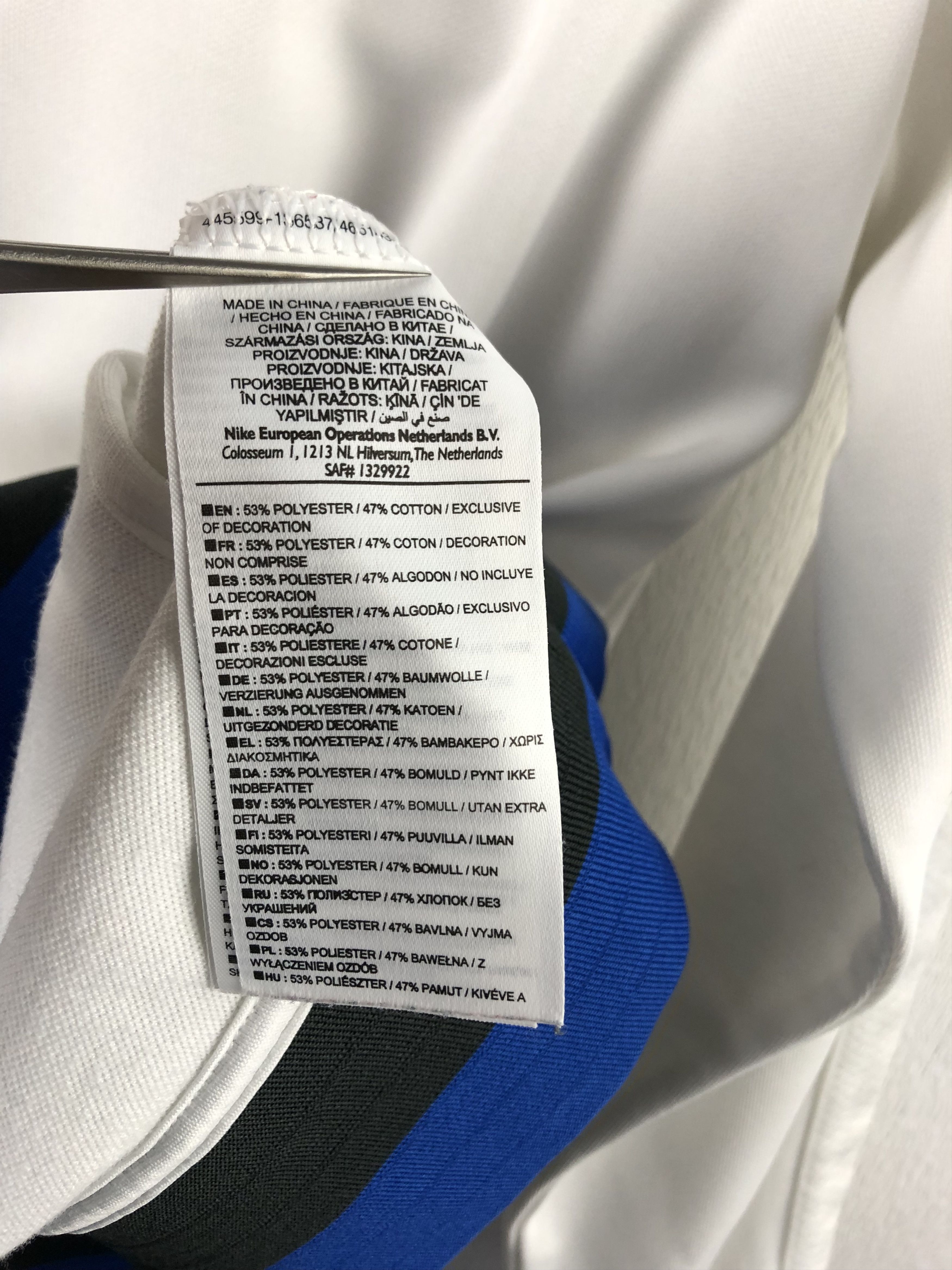 Nike Internazionale Inter Football Jacket Nike Soccer White Zip Size US S / EU 44-46 / 1 - 9 Thumbnail