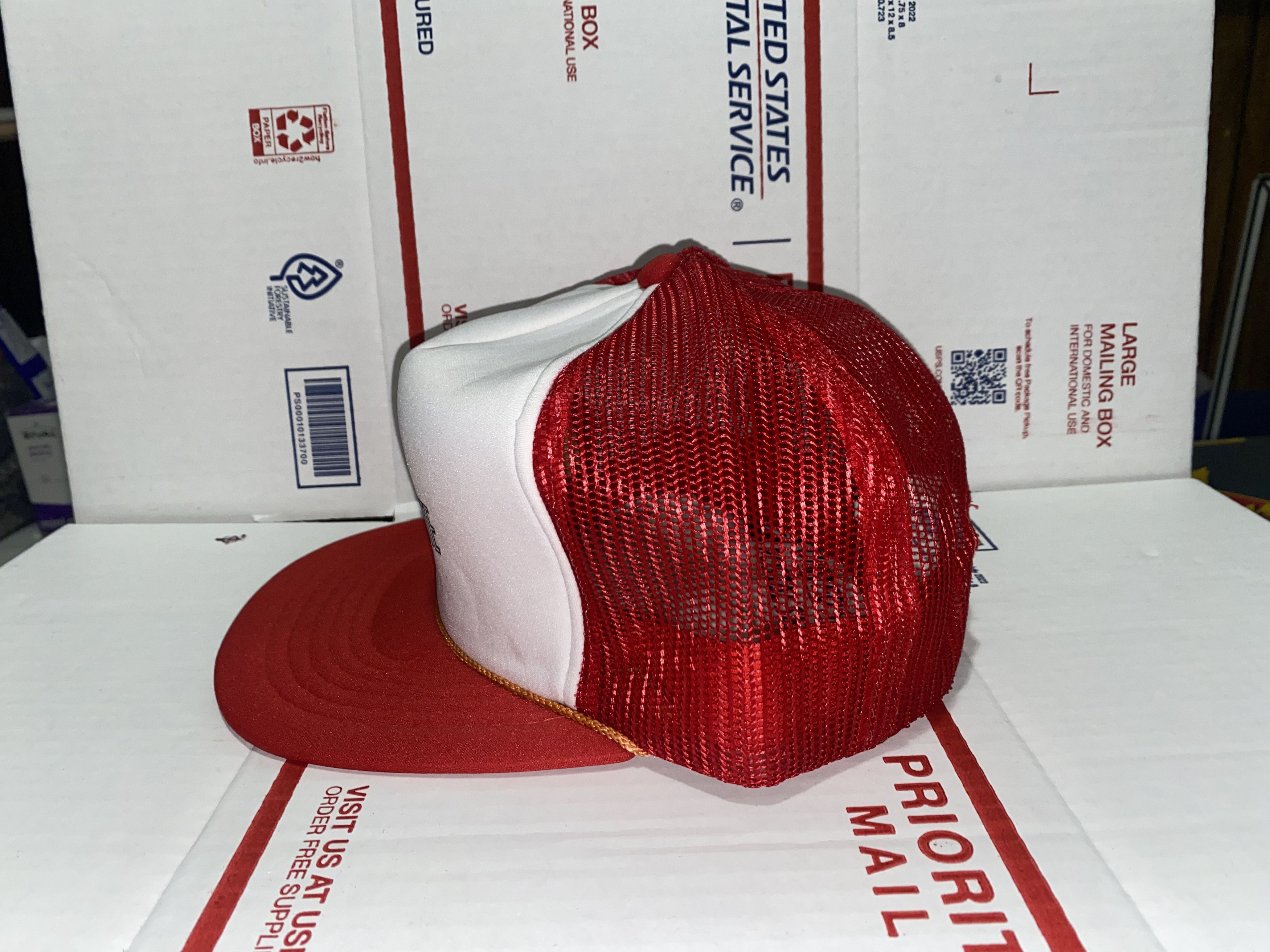Vintage Featherlite Feather lite Justin Company Trucker Hat Snapback Size ONE SIZE - 3 Thumbnail