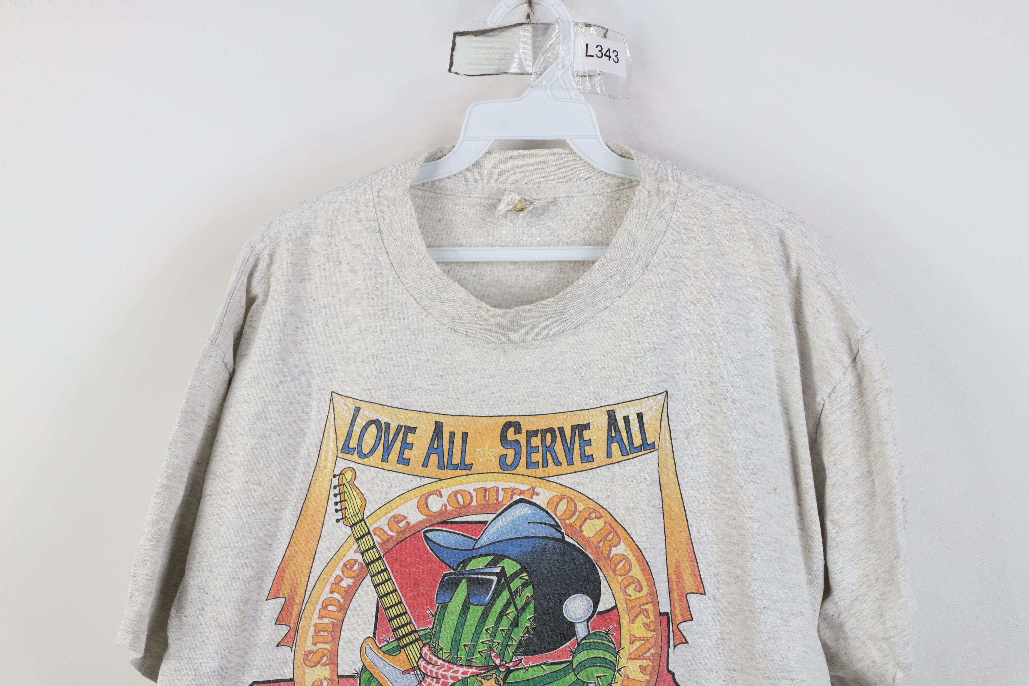 Hard Rock Cafe Vintage 90s Hard Rock Cafe Dallas Cactus T-Shirt Gray USA Size US XL / EU 56 / 4 - 2 Thumbnail
