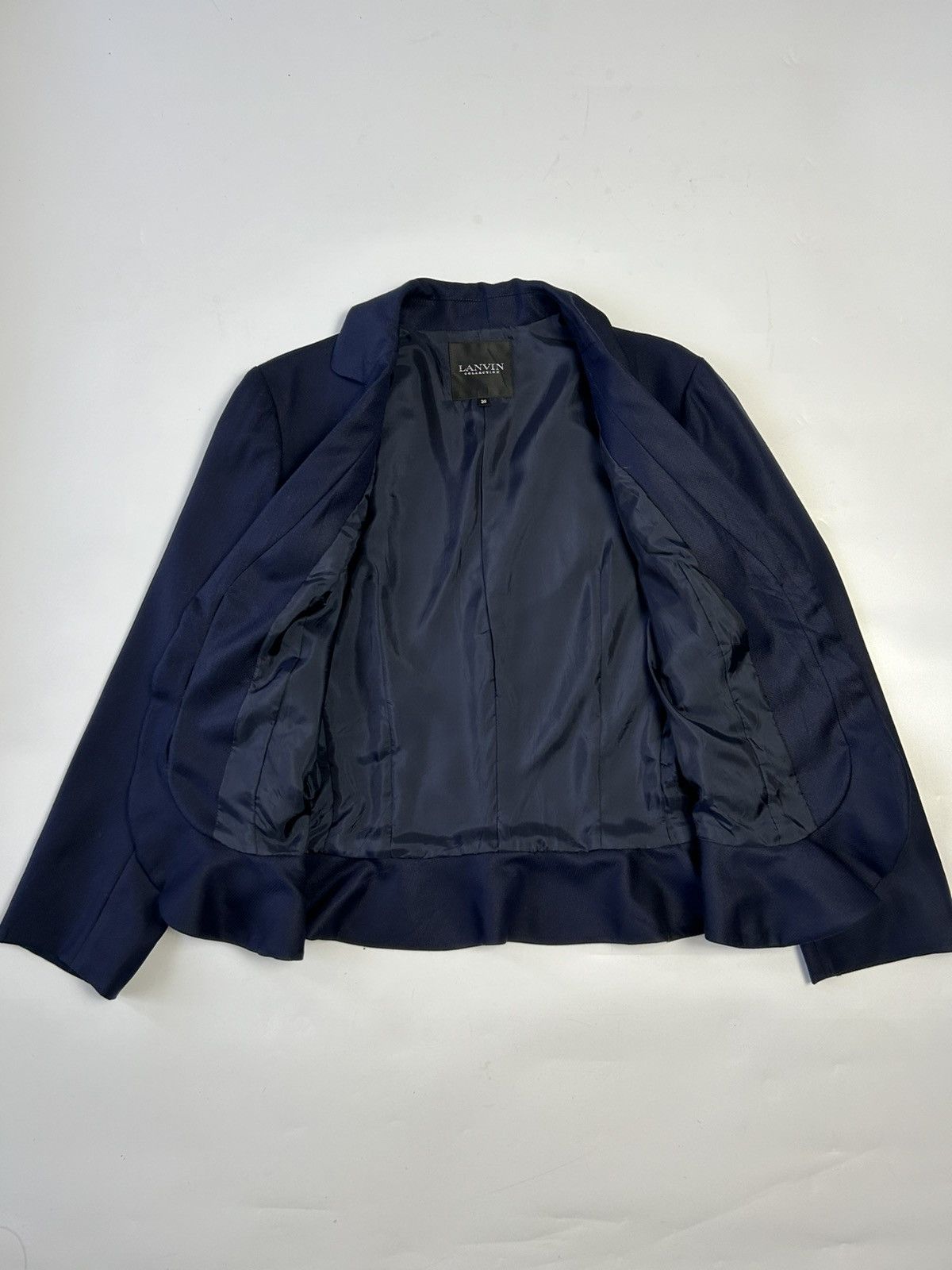 Designer × Lanvin LANVIN NAVY BLUE STYLE BLAZER JACKET Size S / US 4 / IT 40 - 2 Thumbnail