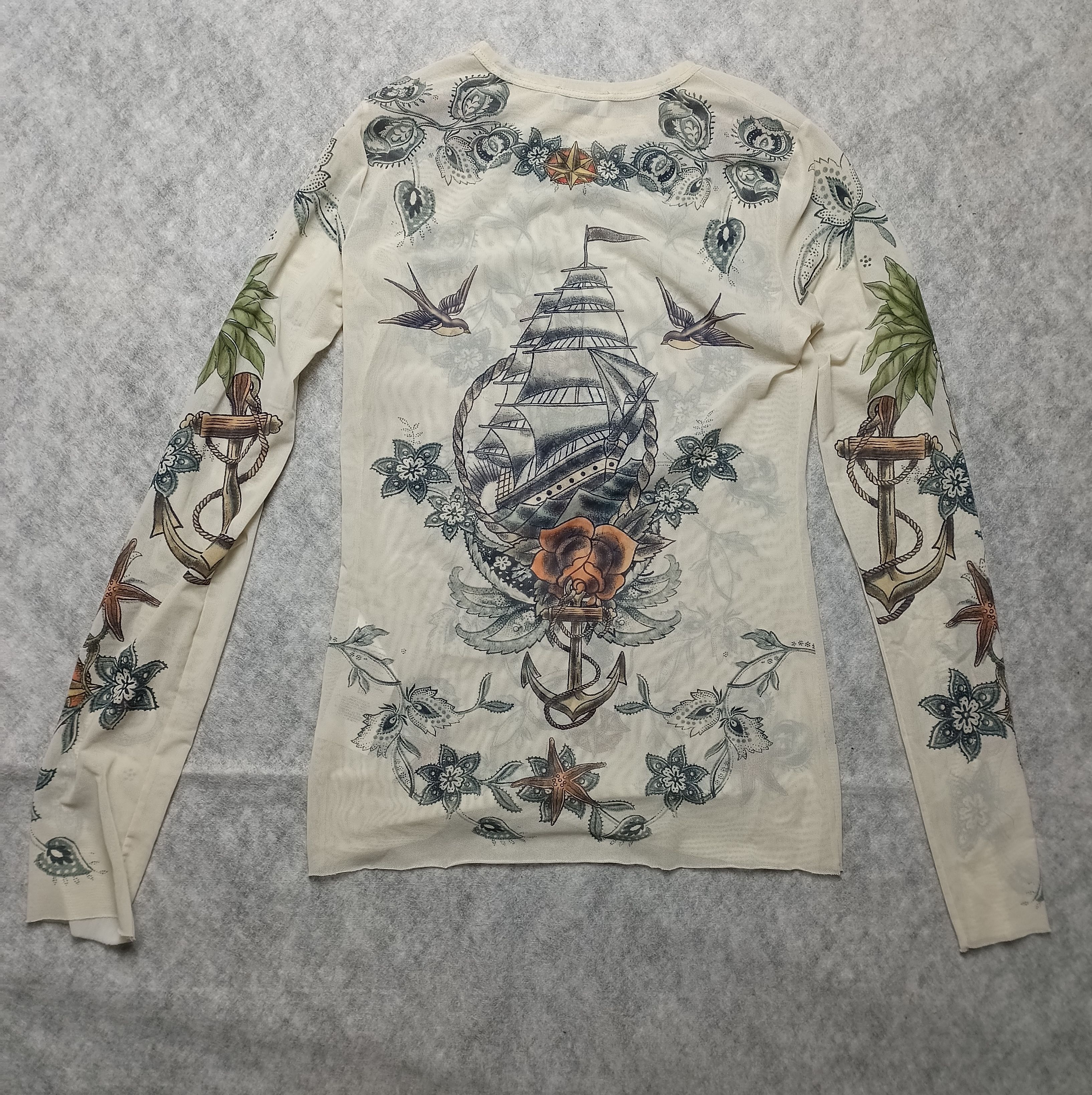 Etro ETRO Milano Old School Mermaid Print Mesh Top Jumper Size M / US 6-8 / IT 42-44 - 6 Thumbnail