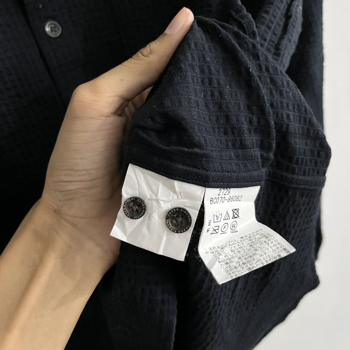 Takeo Kikuchi Takeo Kikuchi - Textured 3/4 Sleeve Button Up Size US M / EU 48-50 / 2 - 5 Thumbnail