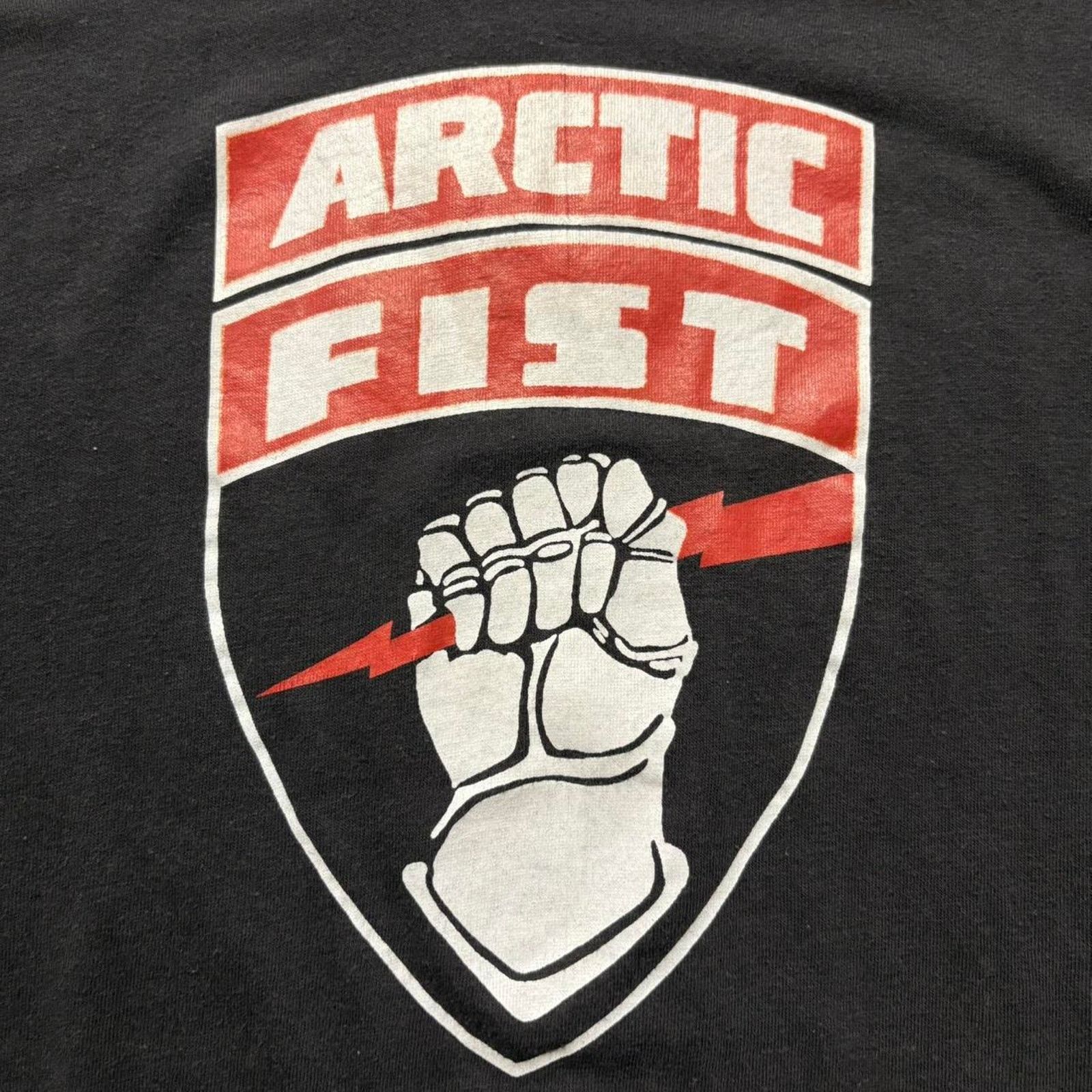 Vintage Crazy Vintage 70s Arctic Fist Military Fire Support T Shirt Size US L / EU 52-54 / 3 - 4 Thumbnail