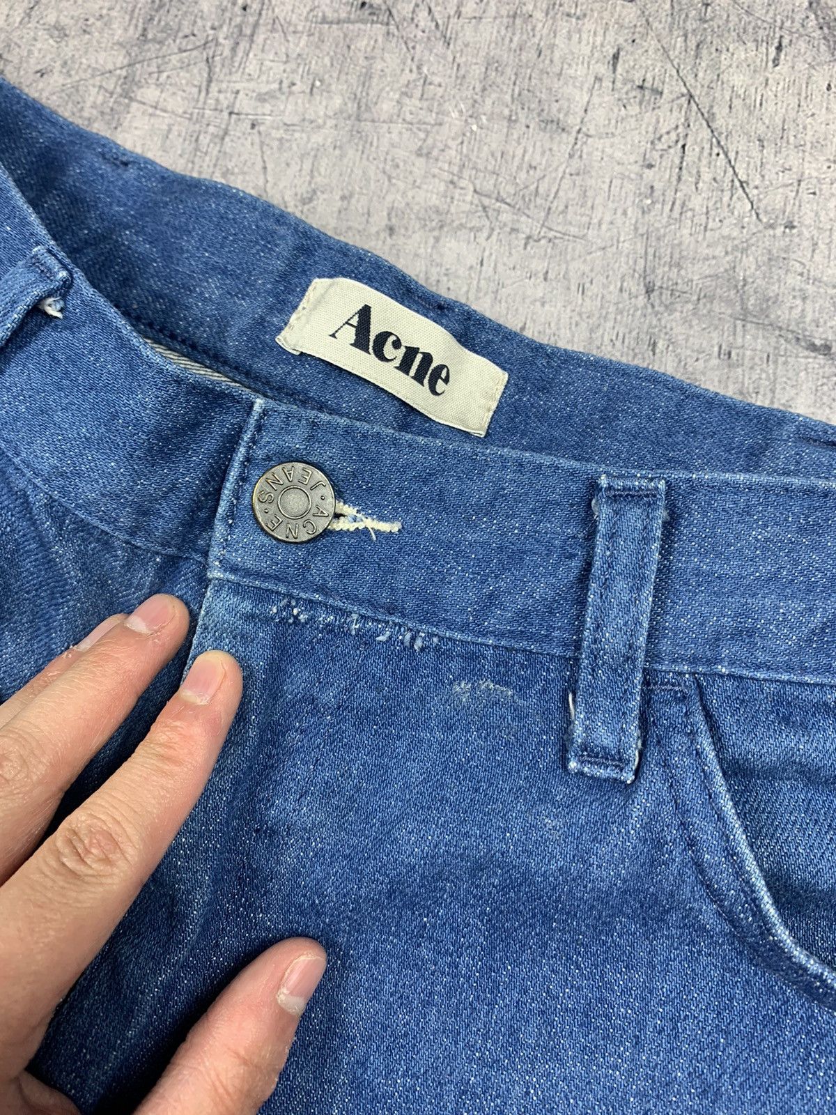 Acne Studios Acne Rebel Clear Blue Jeans Designer Luxury Sweden Size US 32 / EU 48 - 9 Thumbnail