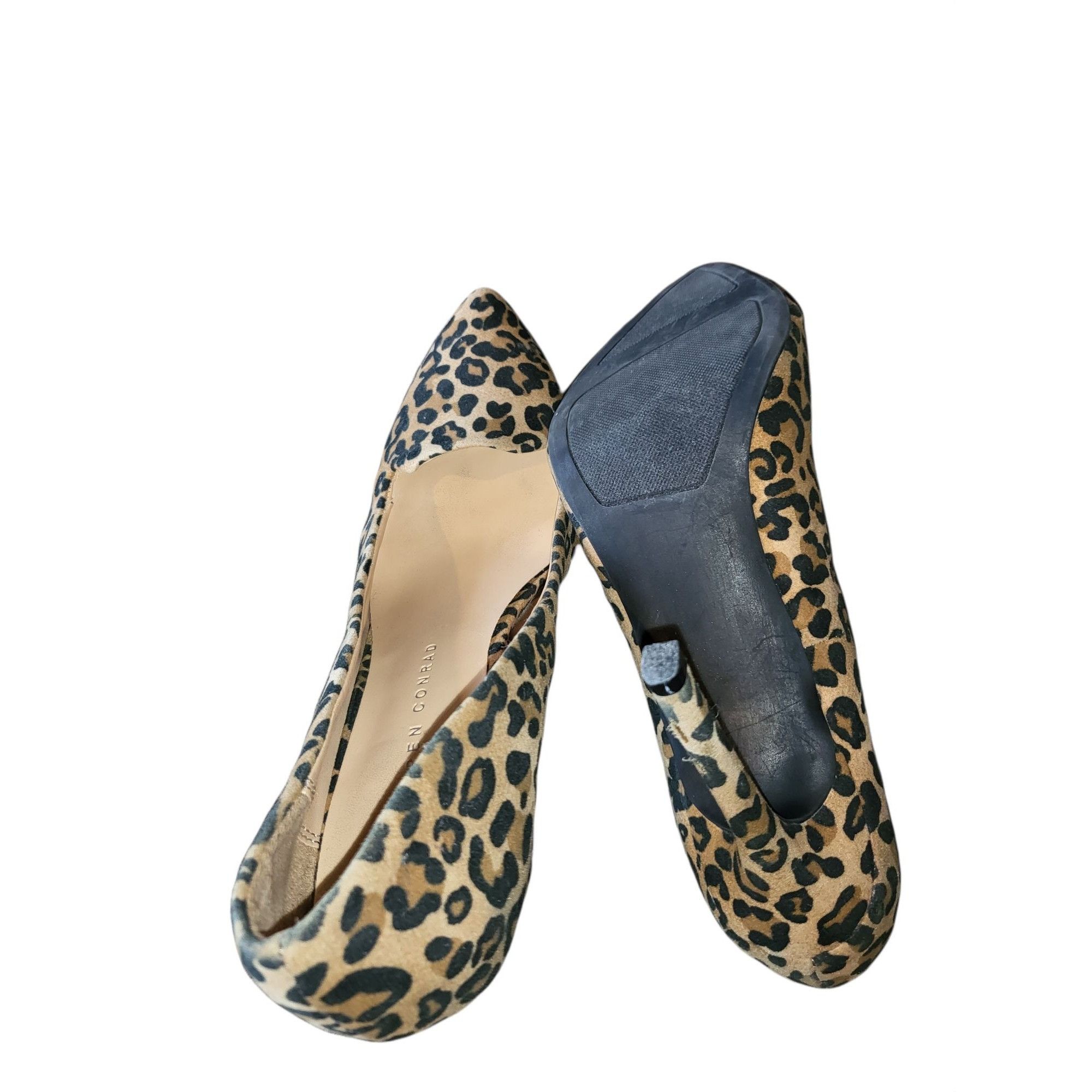 Poeme Bohemian Lauren Conrad LC Stiletto Heels Women Sz 8 Leopard Print