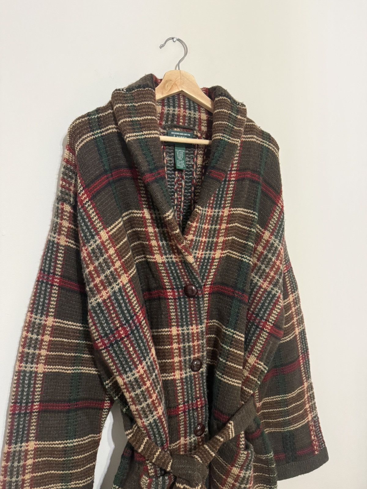 Ralph Lauren Vintage Lauren Ralph Lauren Lambswool Knit Cardigan Sweater Size US M / EU 48-50 / 2 - 4 Thumbnail