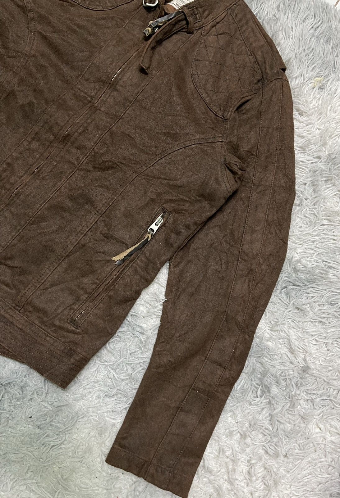 Edwin × Japanese Brand 90s EDWIN BIKERS JACKET RARE DESIGN NICELY FADED Size US M / EU 48-50 / 2 - 4 Thumbnail