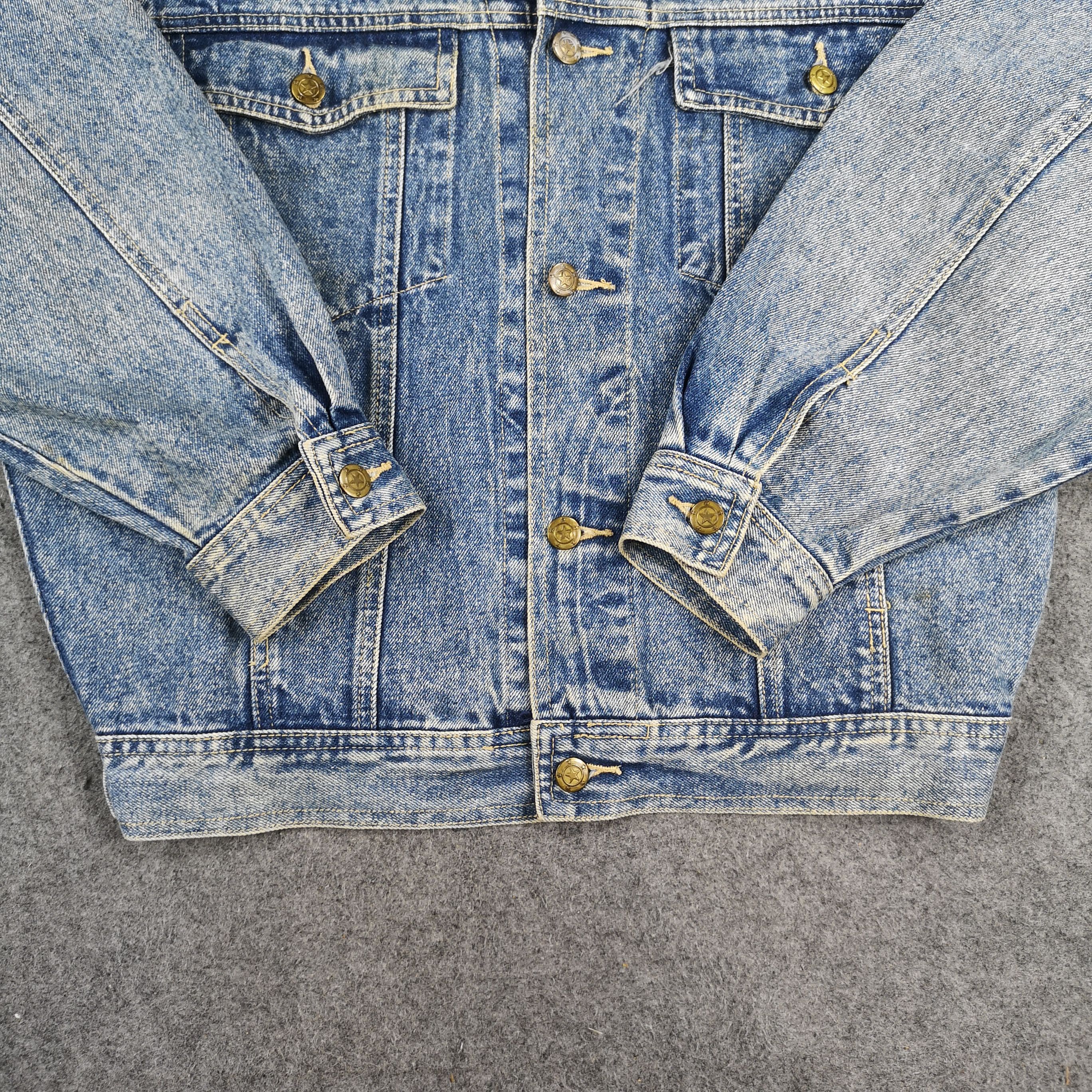 Vintage Japanese Brand BMS Stone Washed Denim Trucker Jacket Size US M / EU 48-50 / 2 - 4 Thumbnail