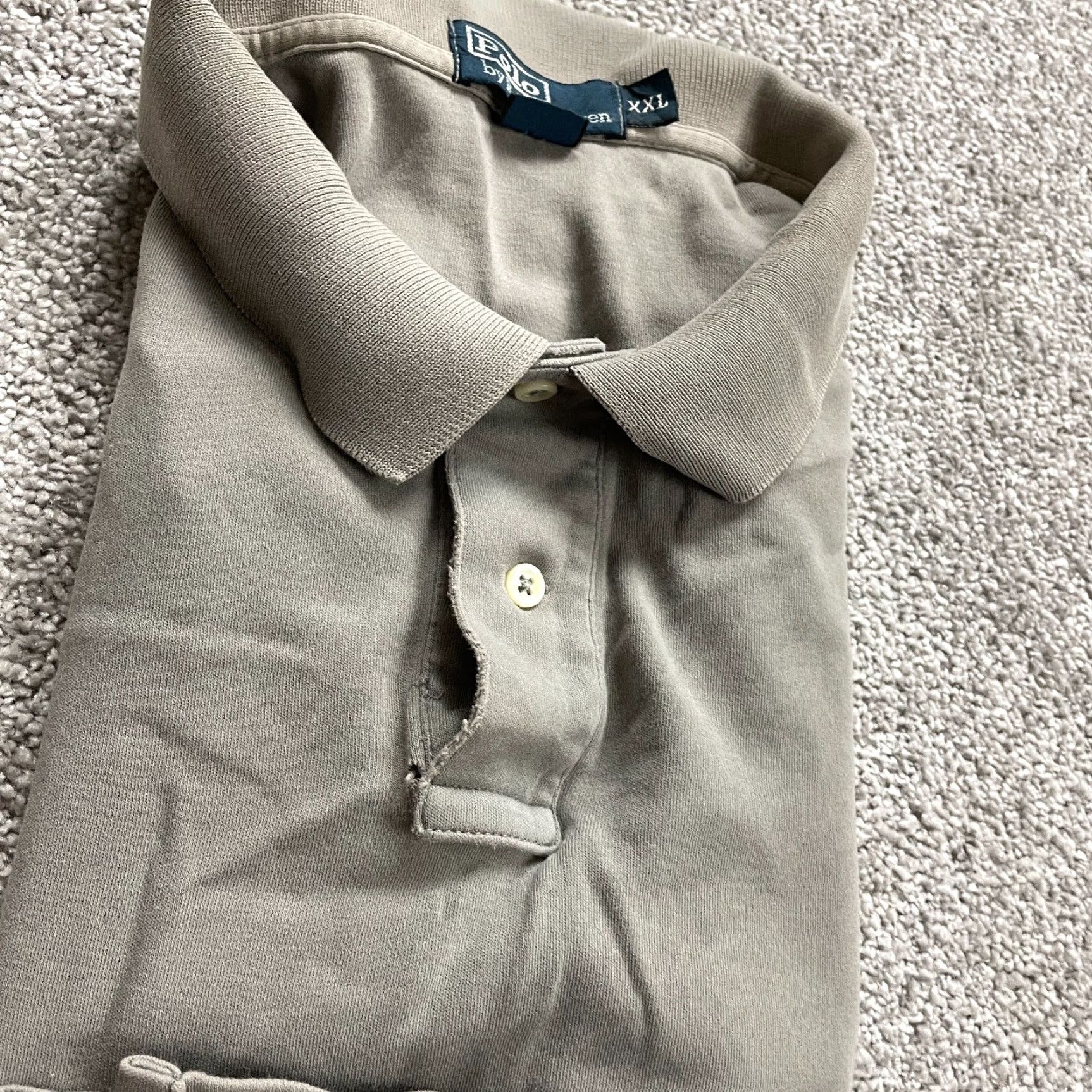 Ralph Lauren Polo Ralph Lauren Polo Shirt Gray 2XL Mens Short Sleeve Cotton Golf Activewear Size US XXL / EU 58 / 5 - 4 Thumbnail