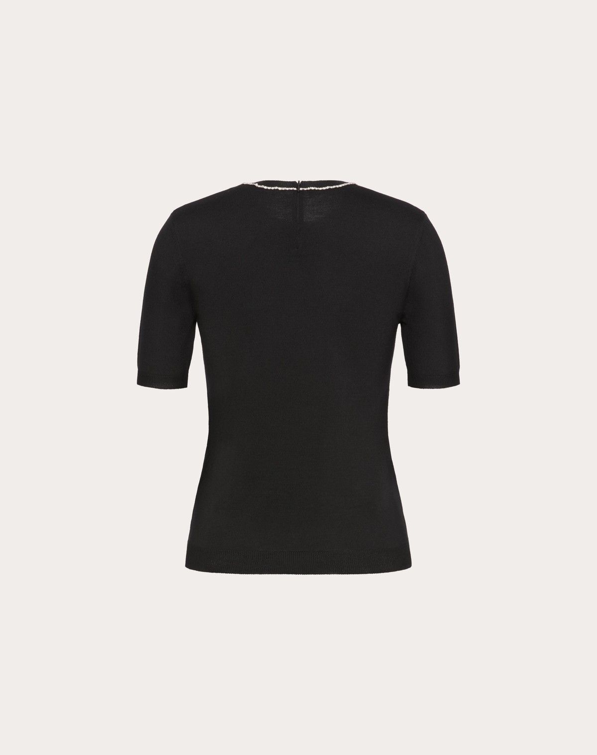 Valentino o1s1wg110525 Embroidered Wool Jumper in Black Size S / US 4 / IT 40 - 2 Thumbnail