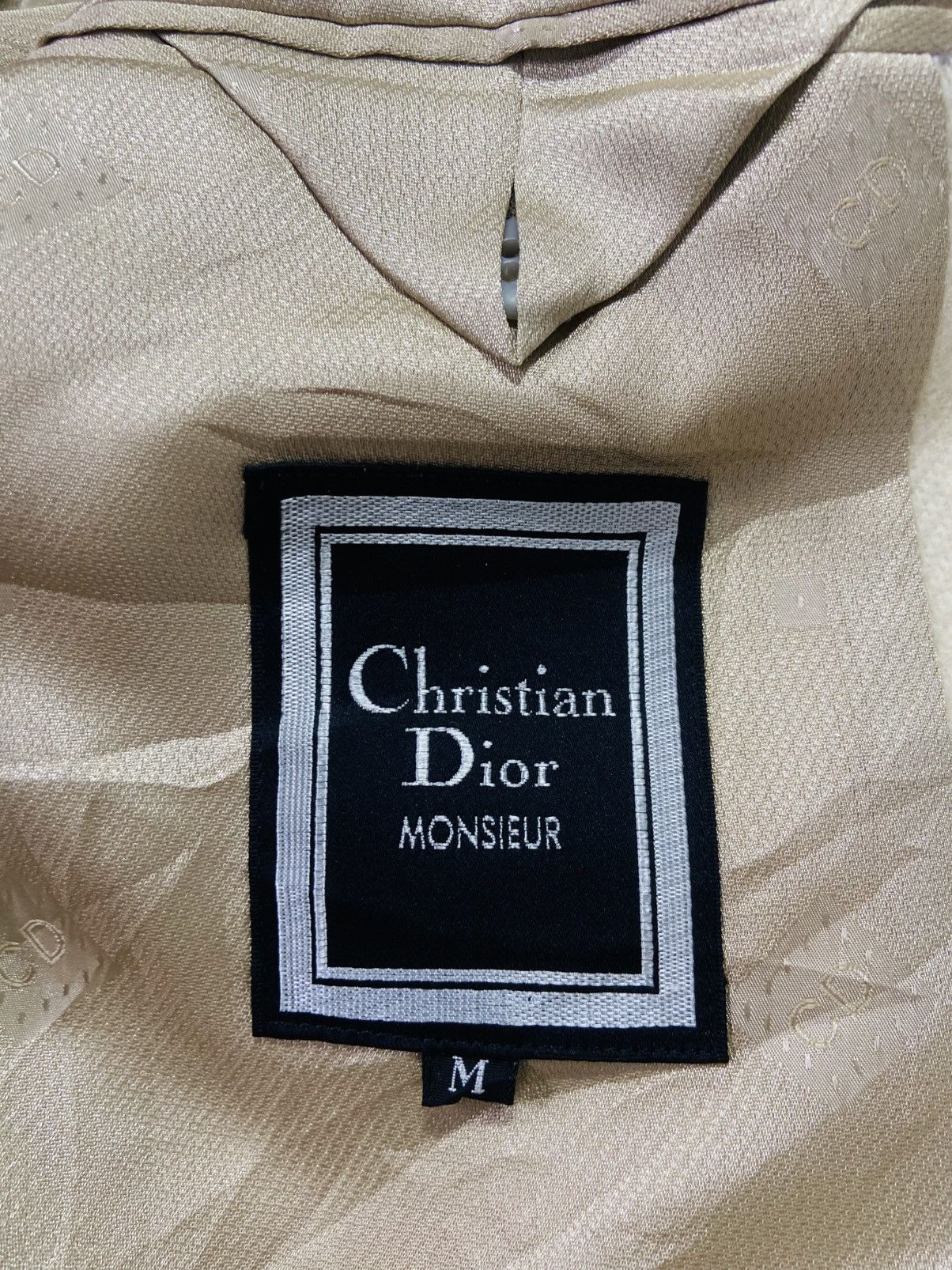 Christian Dior Monsieur Plaid Tartan Wool Blazer (Beige)