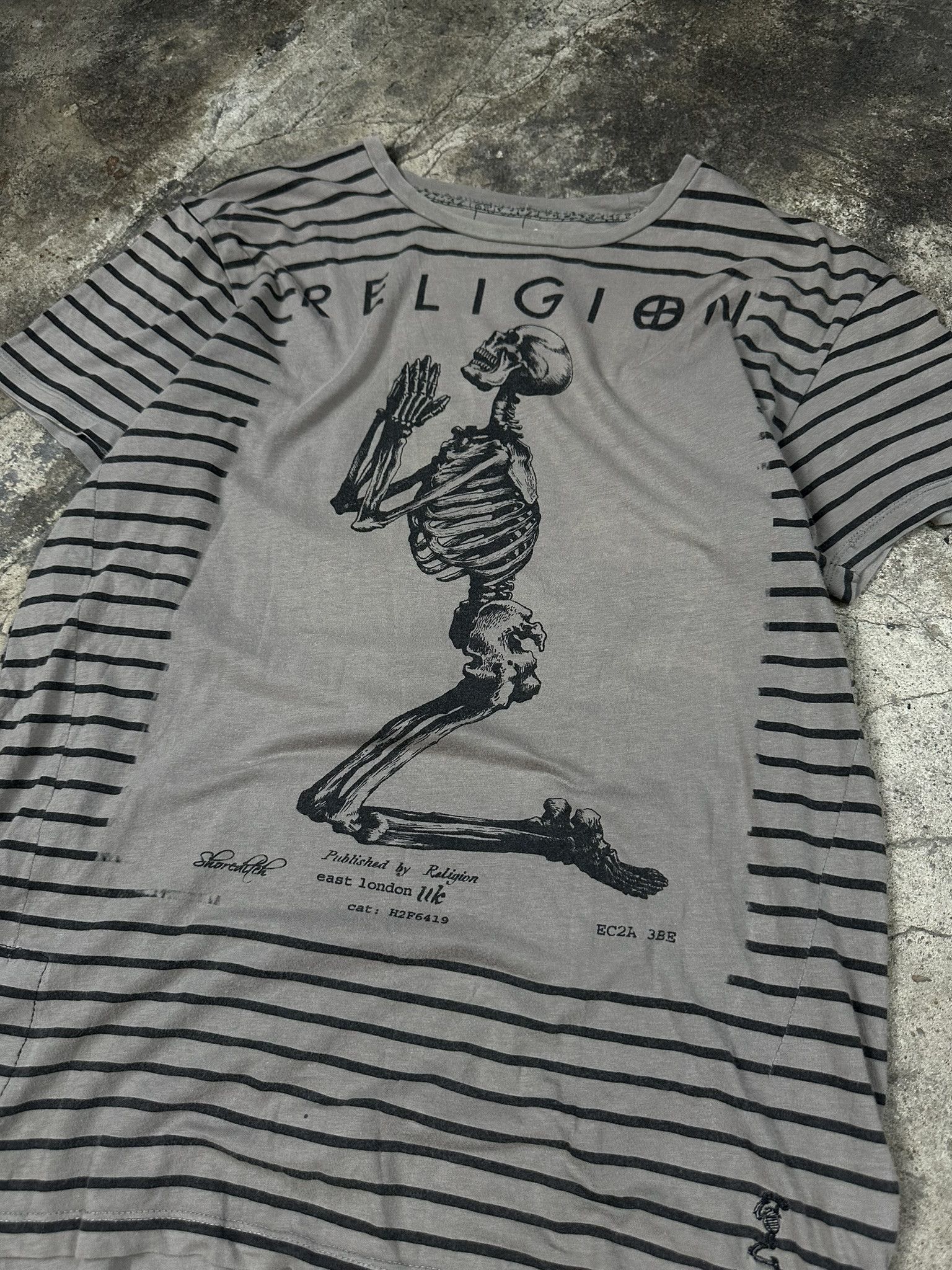True Religion Religion Skeleton Stripped T-shirt Archive Size US L / EU 52-54 / 3 - 2 Thumbnail
