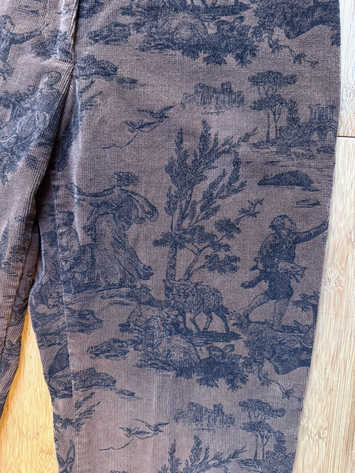 Vintage All Over Print Corduroy Brown Similar to Comme des garcons Size 30" / US 8 / IT 44 - 6 Thumbnail