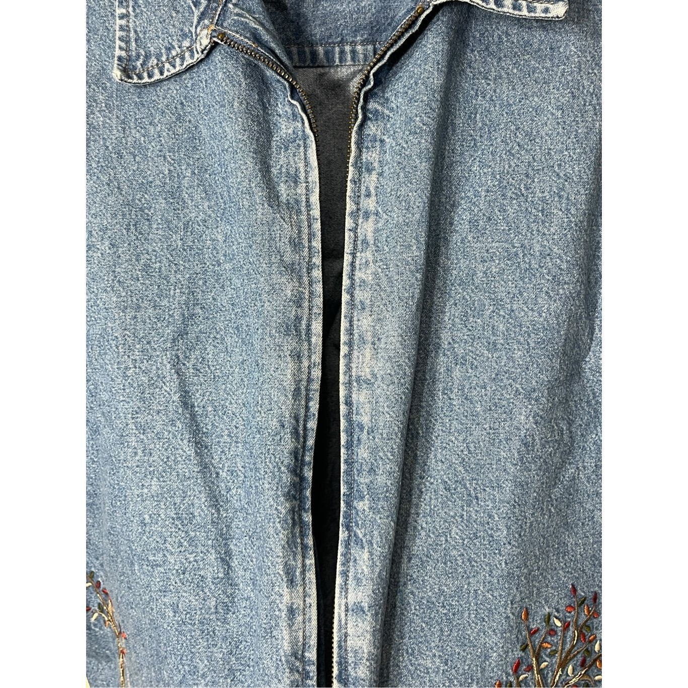 Other Vintage Christopher & Banks Denim Zipper Vest Bear Bees Embr Size M / US 6-8 / IT 42-44 - 7 Thumbnail