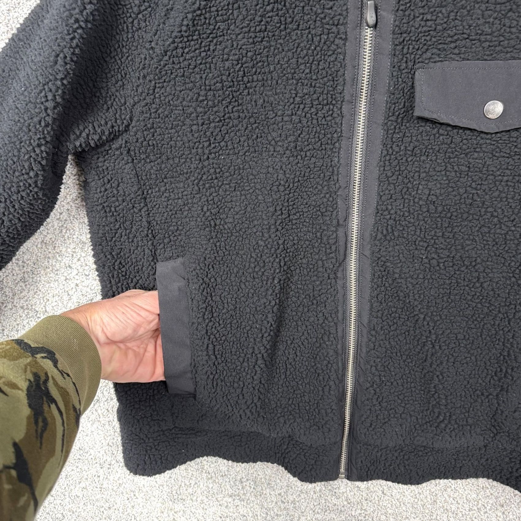 Vintage 32 Degrees Heat Bomber Jacket M Sherpa Fleece Full Zip Thermal Black Mens Casual Winter Size US M / EU 48-50 / 2 - 5 Thumbnail