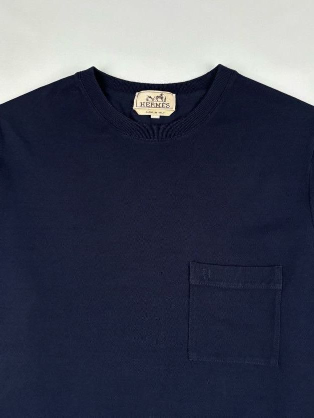Hermes H Embroidered Pocket T-Shirt Size XL / US 12-14 / IT 48-50 - 3 Thumbnail