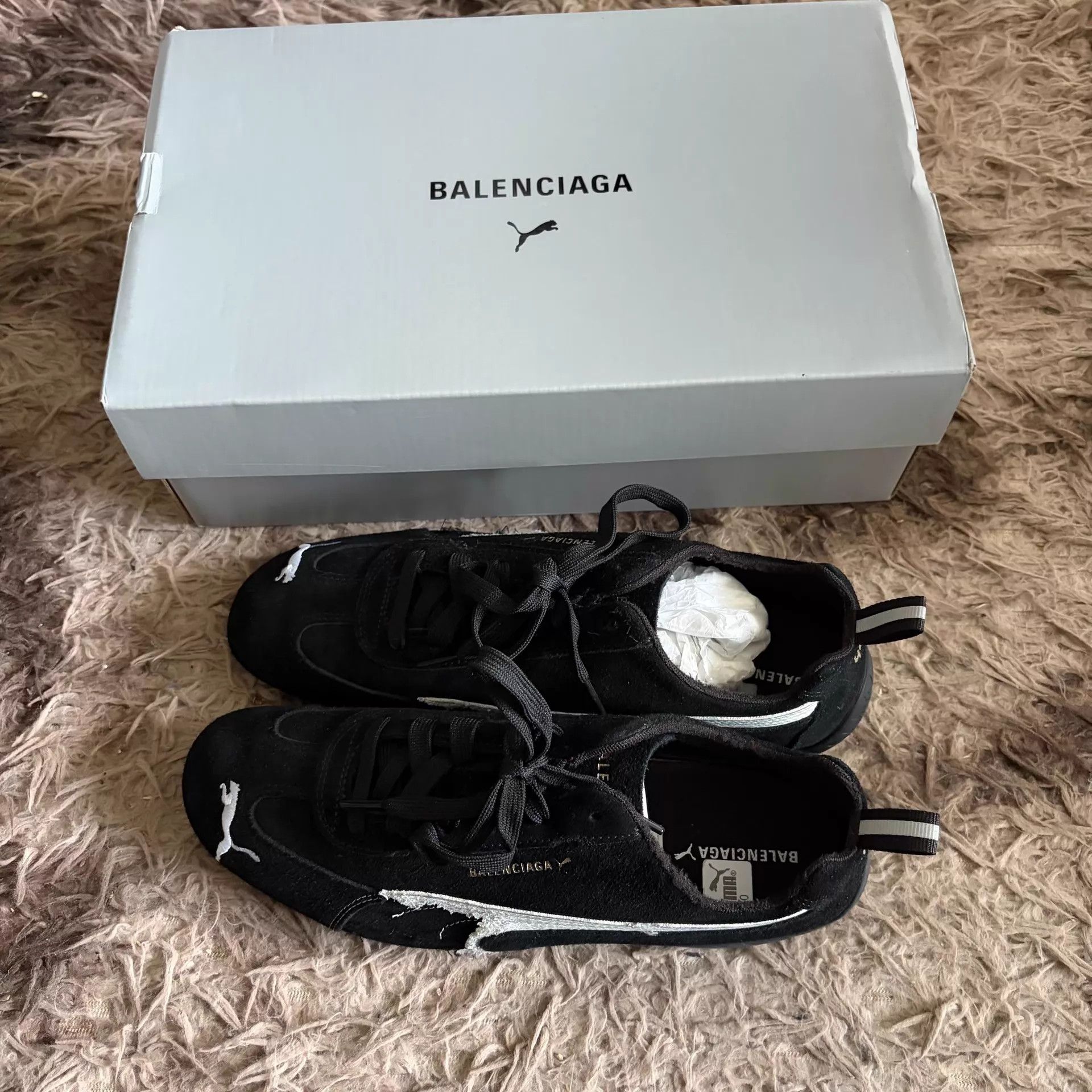 Puma PUMA x Balenciaga Speedcat Black Distressed 42 New Size US 9 / EU 42 - 1 Thumbnail