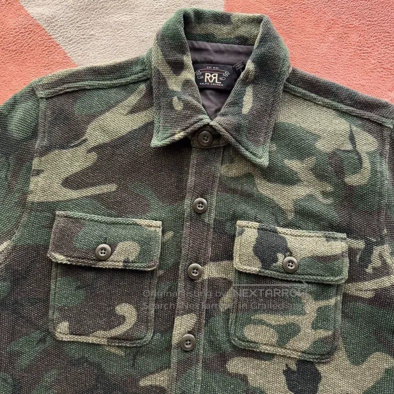 RRL Ralph Lauren RRL Ralph Lauren Camouflage cotton linen knitted shirt Size US S / EU 44-46 / 1 - 3 Thumbnail