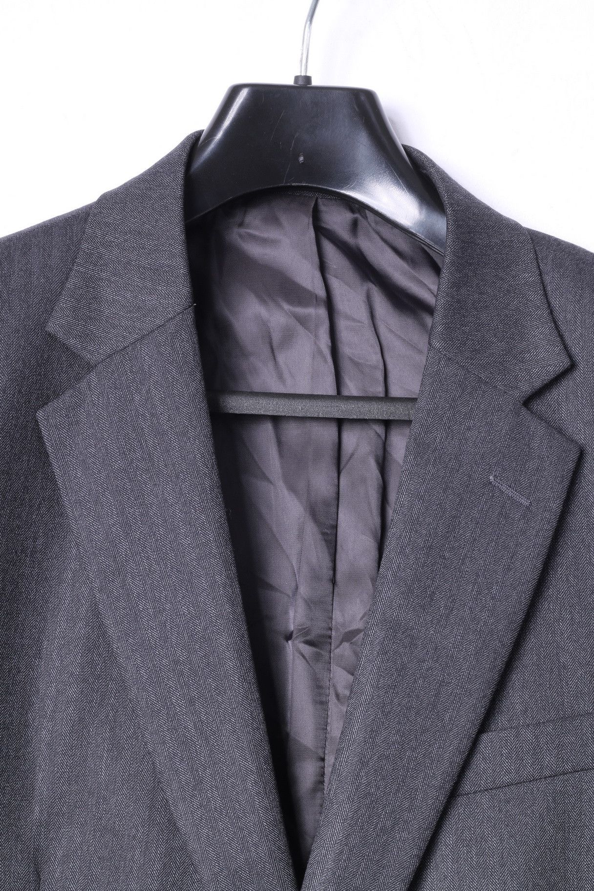 Jaeger Jaeger Men 42 Blazer Charcoal 100% Wool 10591 Size 42R - 3 Thumbnail