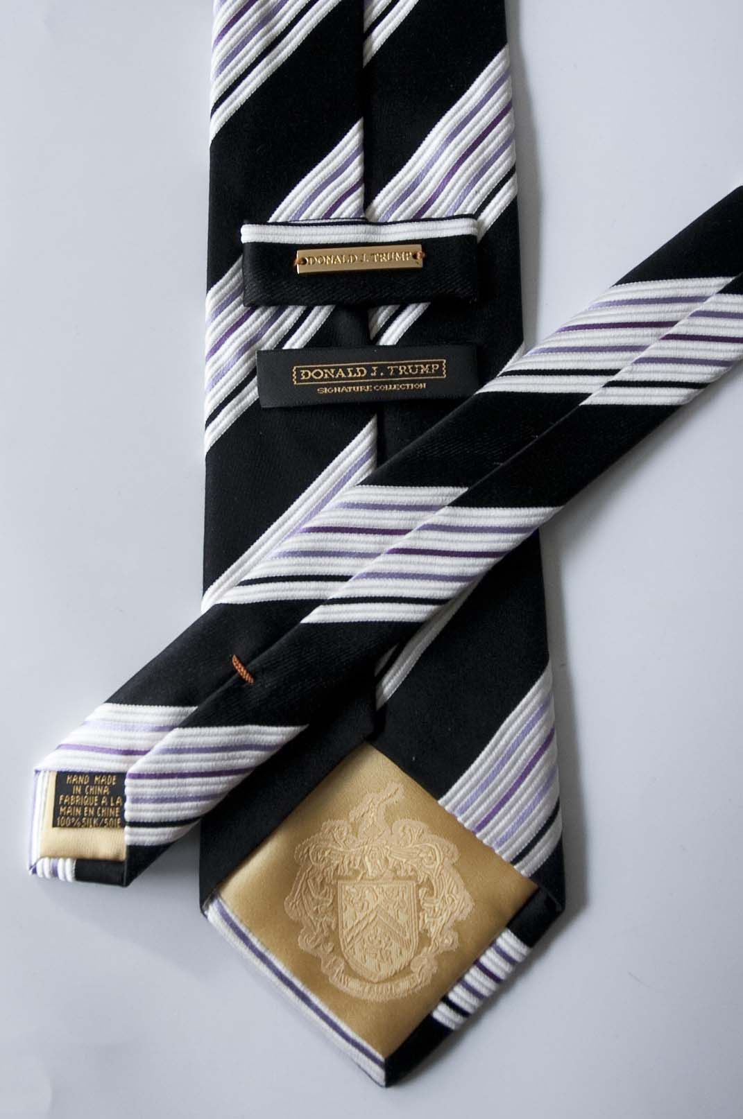 Donald Trump Donald J. Trump Tie Silk Black / White Size ONE SIZE - 3 Thumbnail