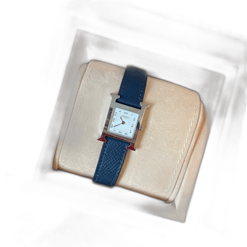 Hermes Hermes Watch with Blue Leather Strap Size ONE SIZE - 1 Thumbnail