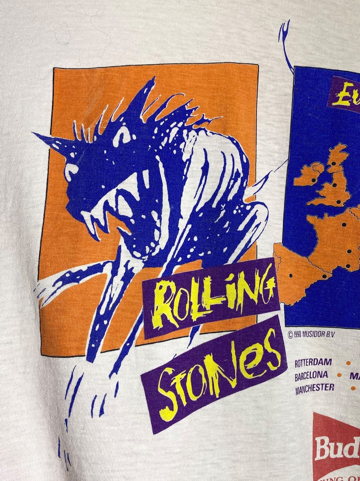 Band Tees 🔥 VINTAGE ROLLING STONES URBAN JUNGLE EUROPE 1990 TOUR SHIRT Size US L / EU 52-54 / 3 - 14 Thumbnail