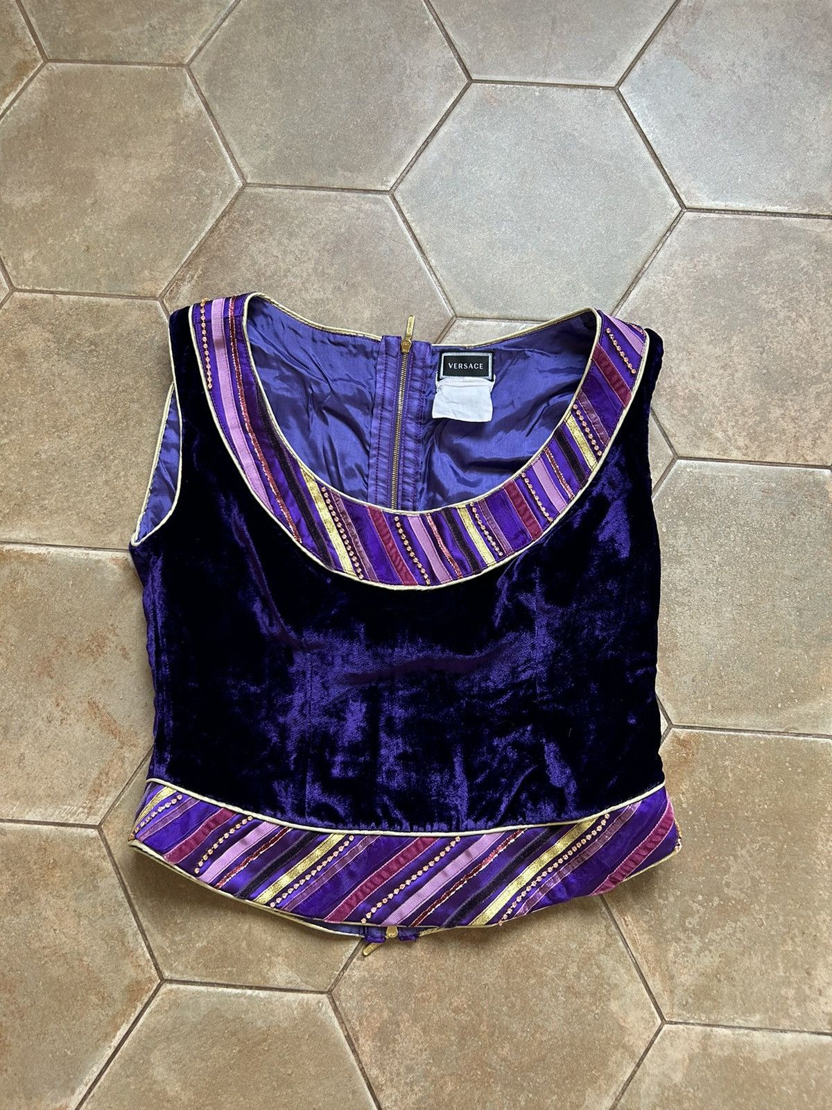Vintage Versace Tank Top Sleeveless corset