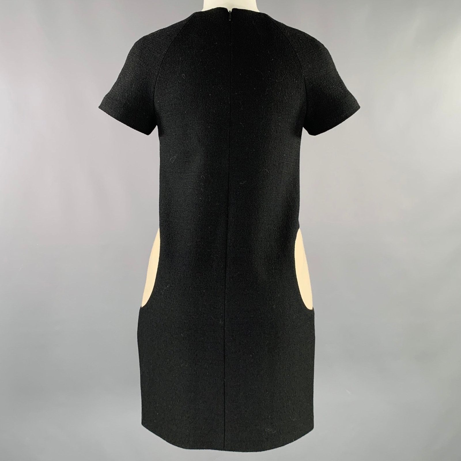 Other LISA PERRY Black Cream Wool Circles Short Sleeve Dress Size XS / US 0-2 / IT 36-38 - 3 Thumbnail