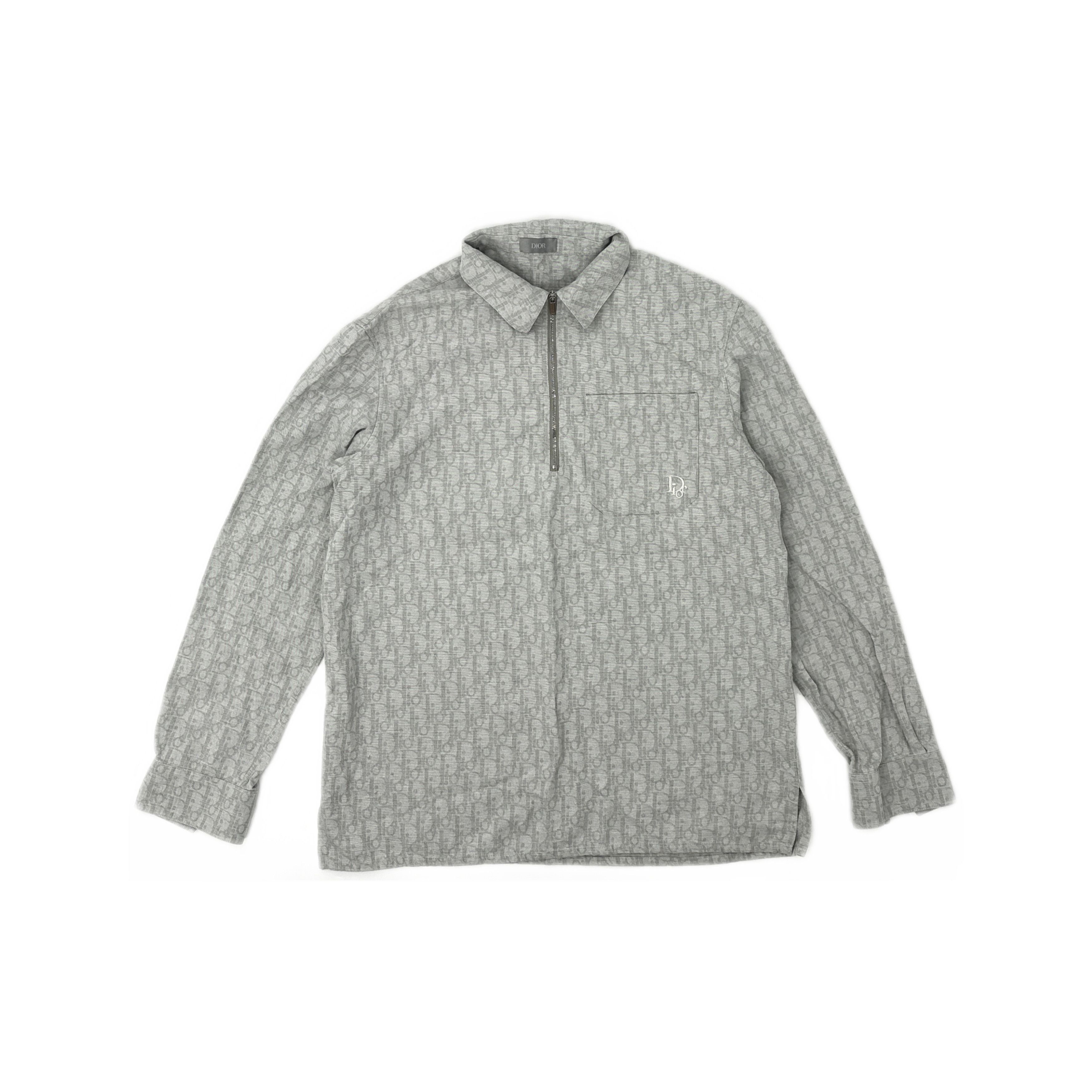 Dior Dior Oblique Half-Zip Shirt Size 38 Size US S / EU 44-46 / 1 - 1 Thumbnail