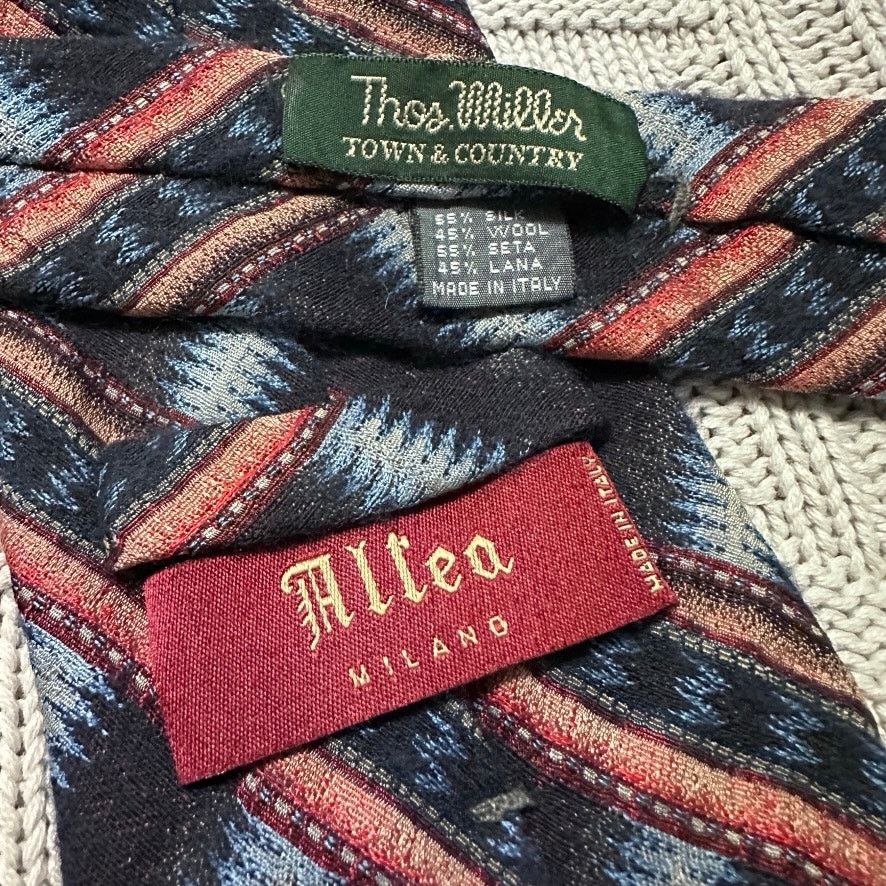 Altea Vintage Altea southwestern striped wool silk tie Size ONE SIZE - 3 Thumbnail
