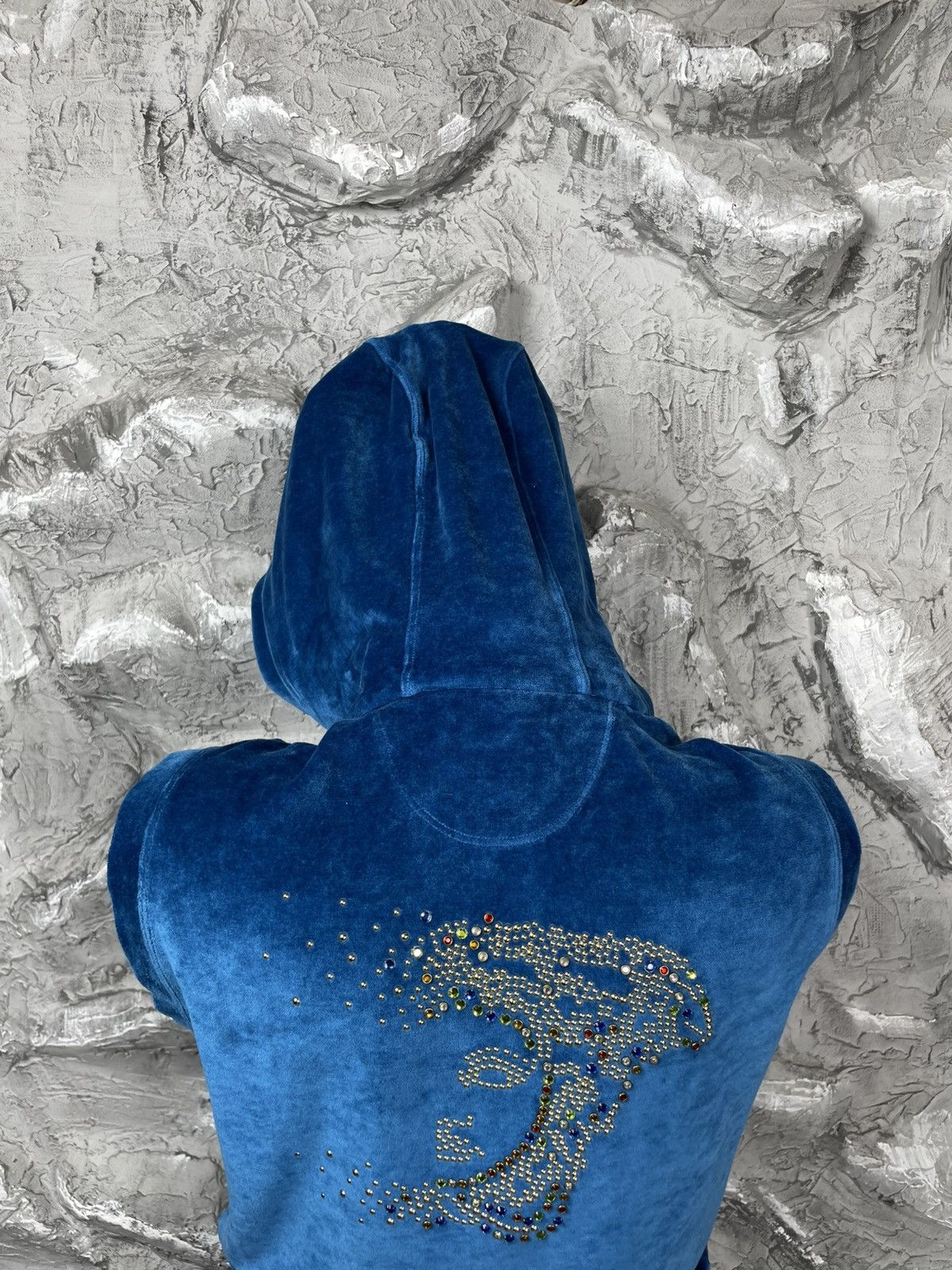 Versace Versace Rare Velour Vest Rhinestone Logo Y2K Size S / US 4 / IT 40 - 7 Thumbnail