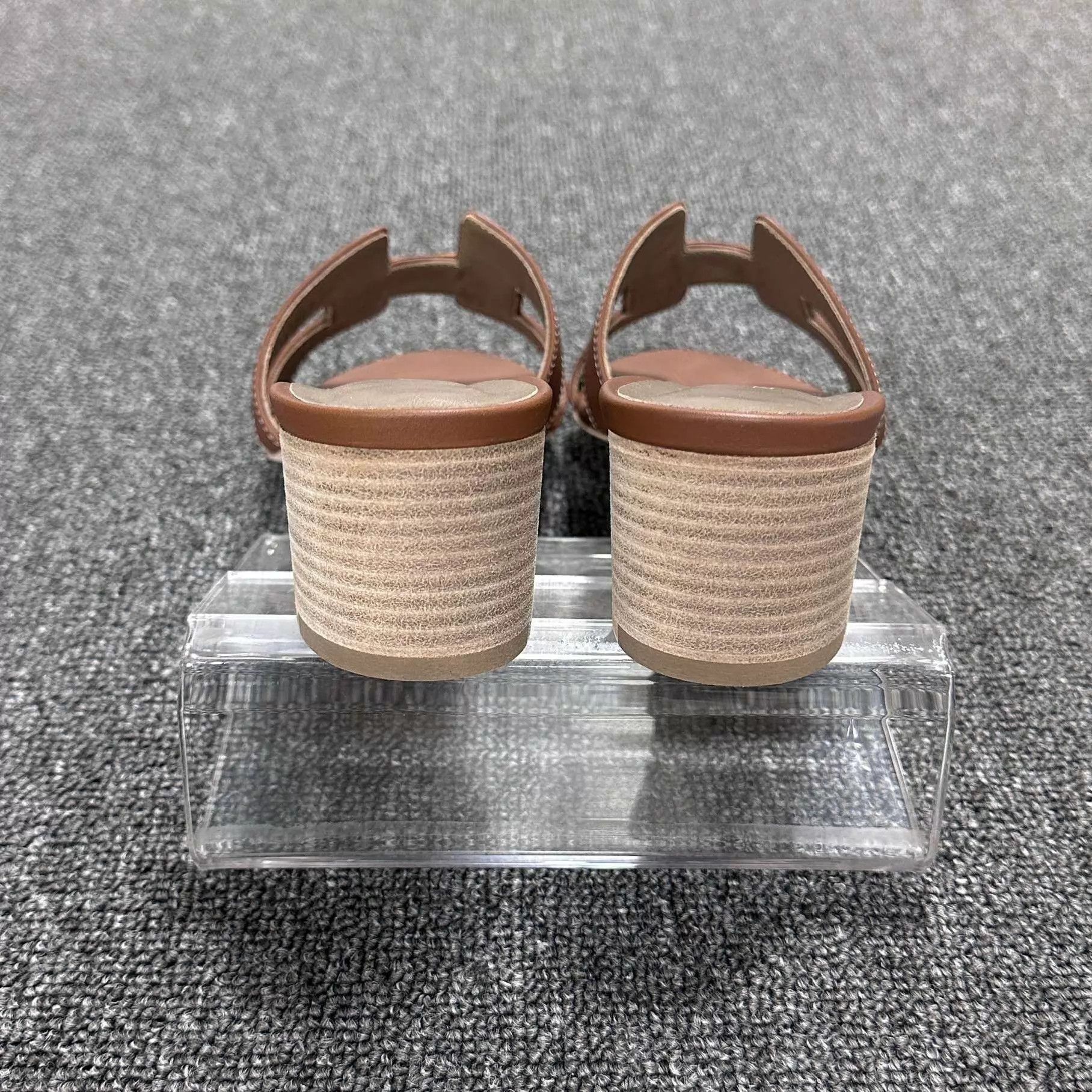 Hermes Hermes brown heeled H slippers 39 new Size US 8.5 / IT 38.5 - 5 Thumbnail