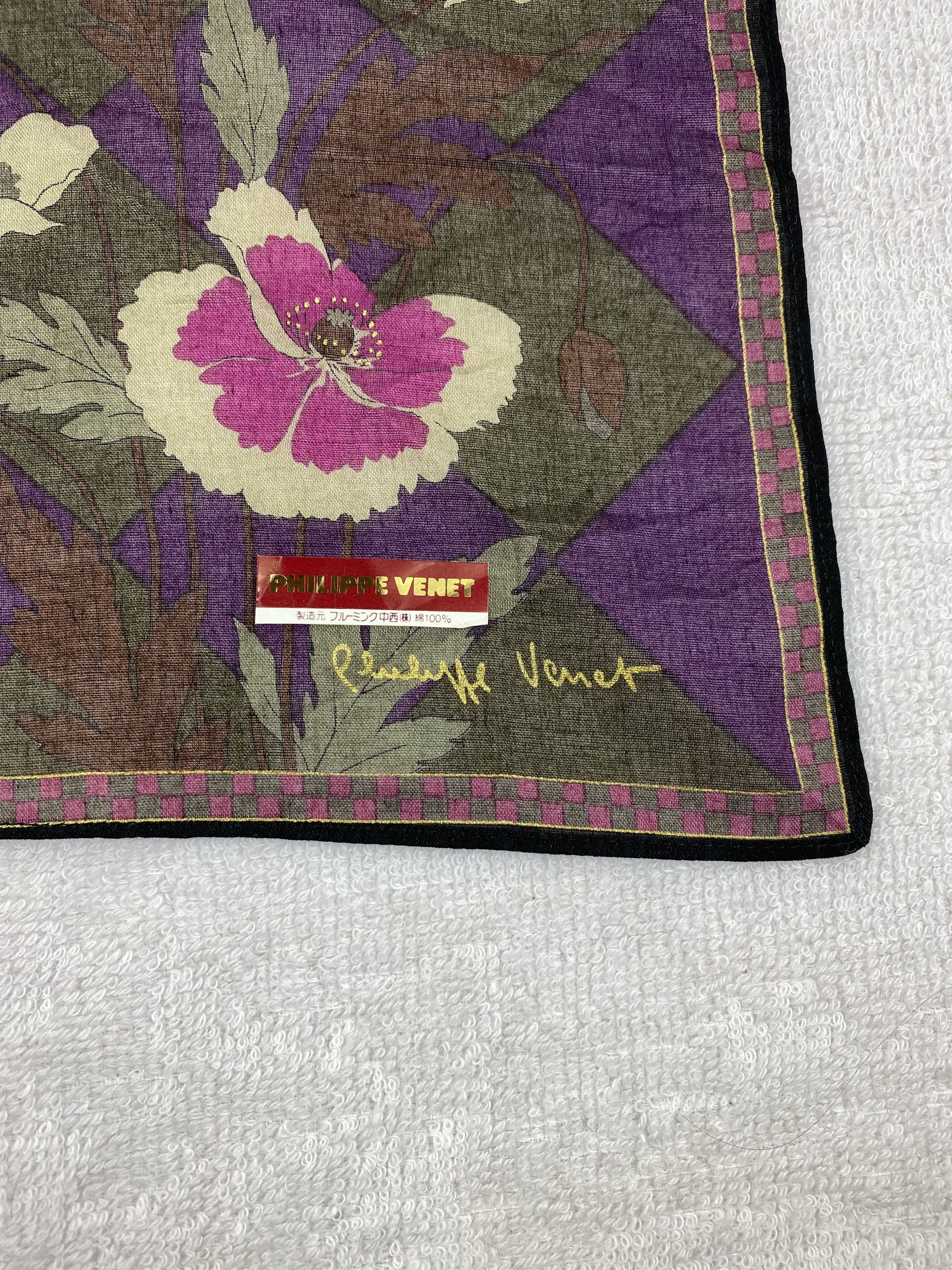 Vintage Philippe Venet Handkerchief / Bandana / Neckerchief Size ONE SIZE - 5 Thumbnail