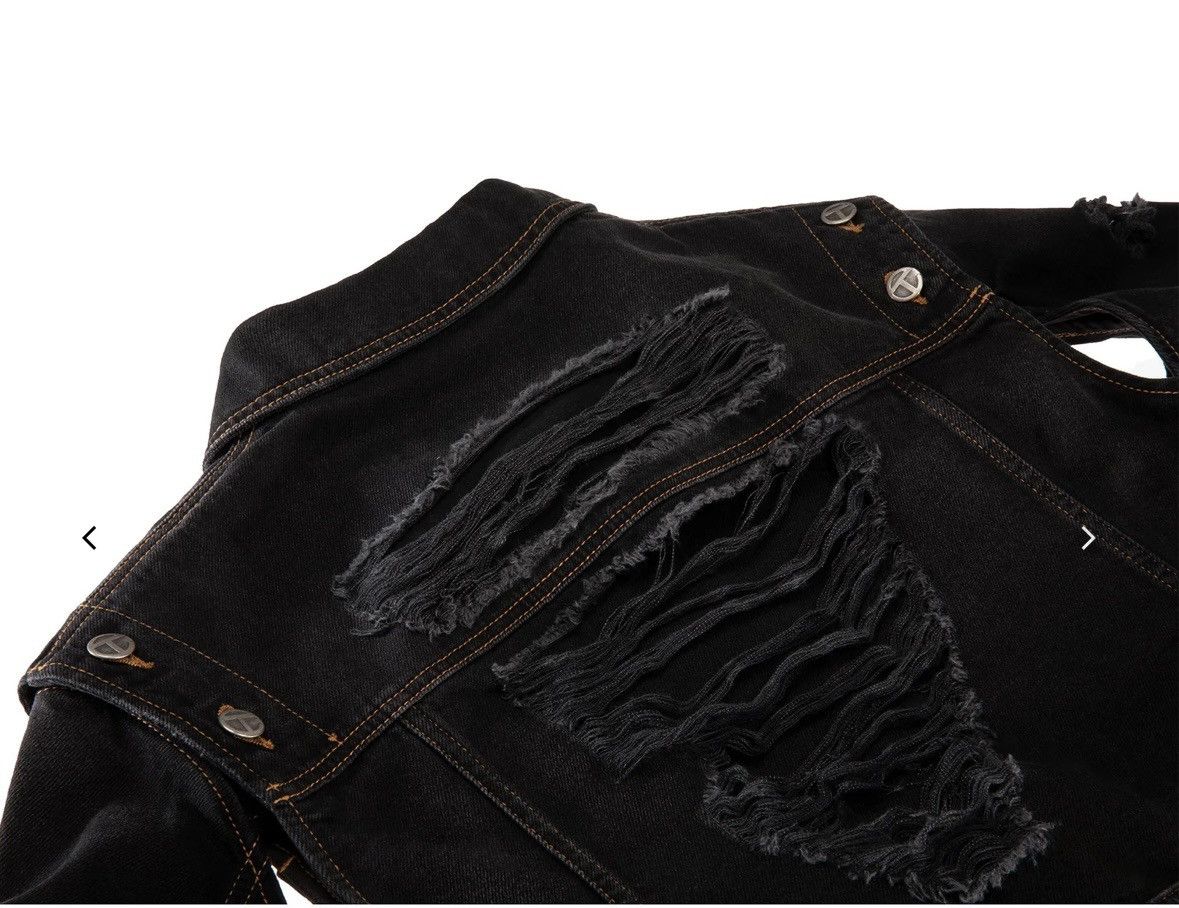 Telfar Telfar Detachable Jean Jacket - Distressed Black Size XS / US 0-2 / IT 36-38 - 7 Thumbnail