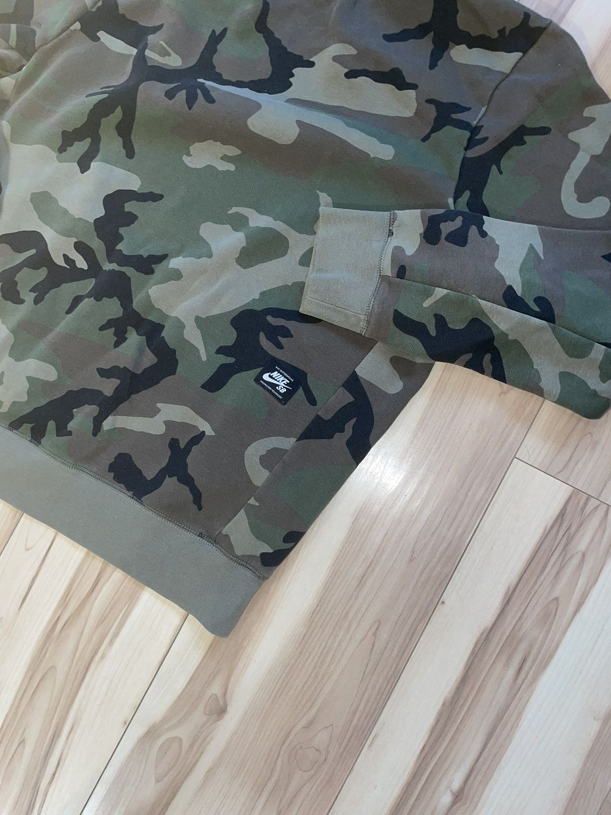 Nike × Vintage Hoodie Nike SB Camouflage Big logo Swoosh Drill Y2K Opium Size US M / EU 48-50 / 2 - 6 Thumbnail