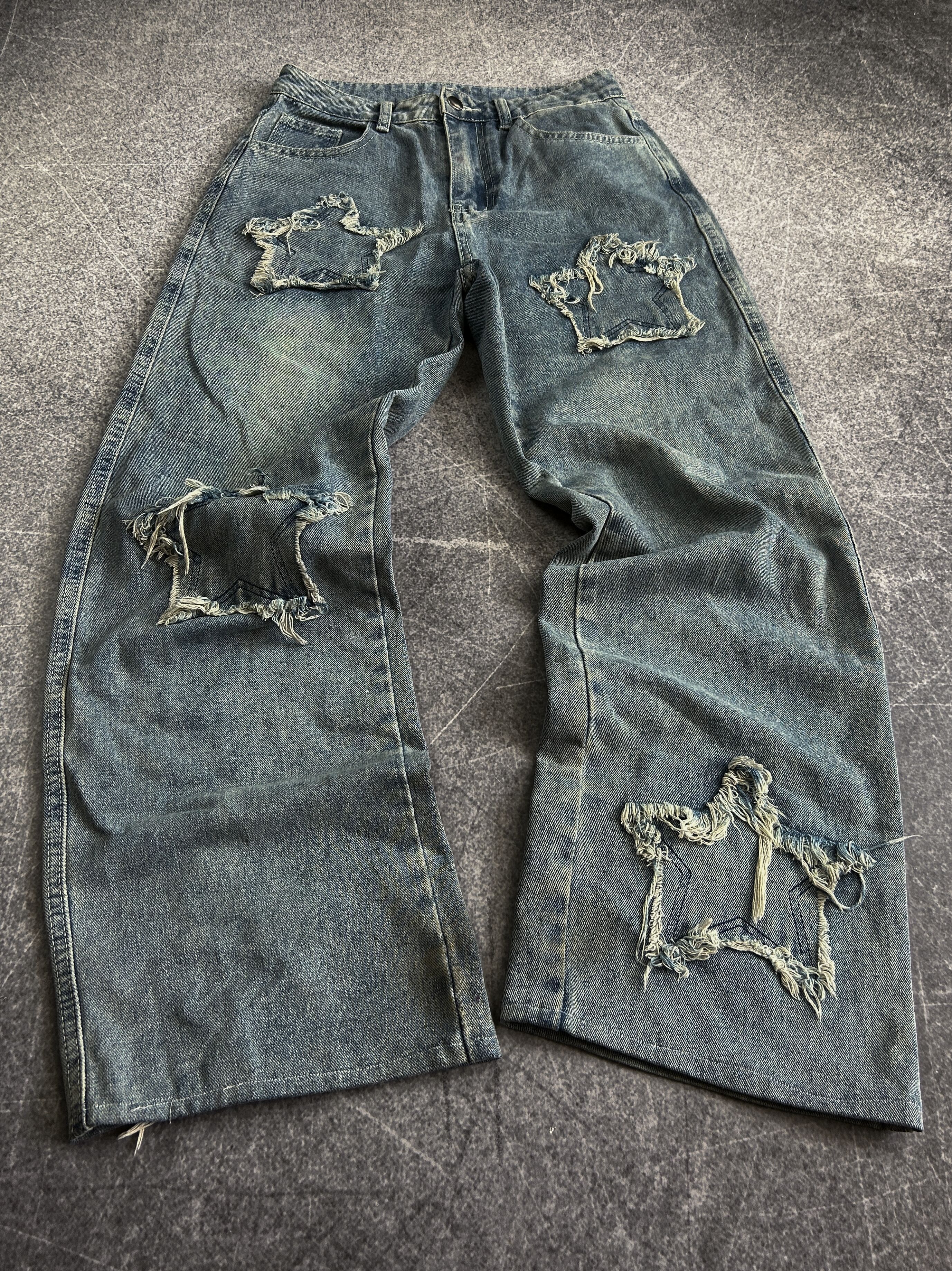 Vintage Streetwear Japanese Washed Faded Jeans Like Balenciaga Y2K Size US 28 / EU 44 - 1 Thumbnail