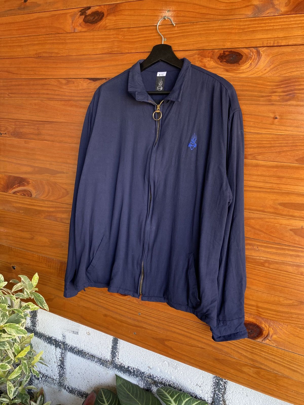 Japanese Brand Vintage Navy Zip Jacket Limited Edition | Minimal Size US L / EU 52-54 / 3 - 4 Thumbnail