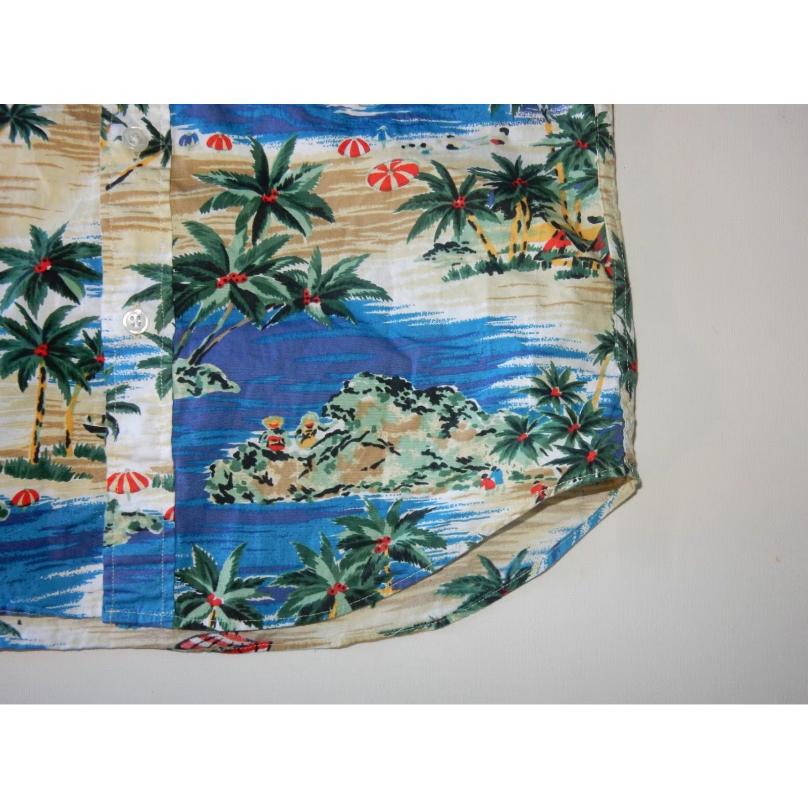 J.Crew J.CREW Men's Hawaiian Button-Up Shirt Size S Short Sleeve Blue Cotton Size US S / EU 44-46 / 1 - 2 Thumbnail