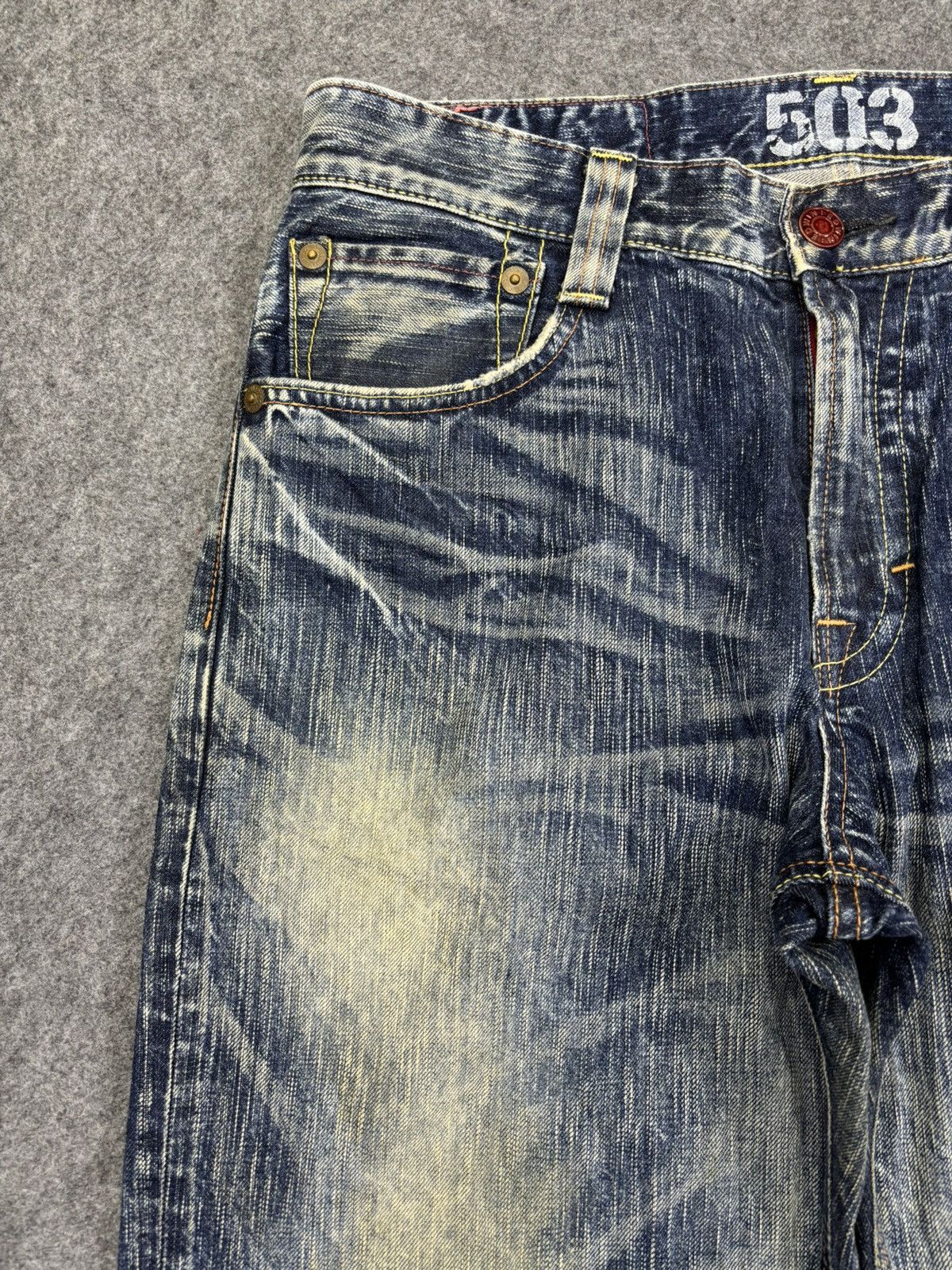 Edwin Flare Edwin 503 Sandy Style Crazy Fades Denim F922 Size US 35 - 5 Thumbnail