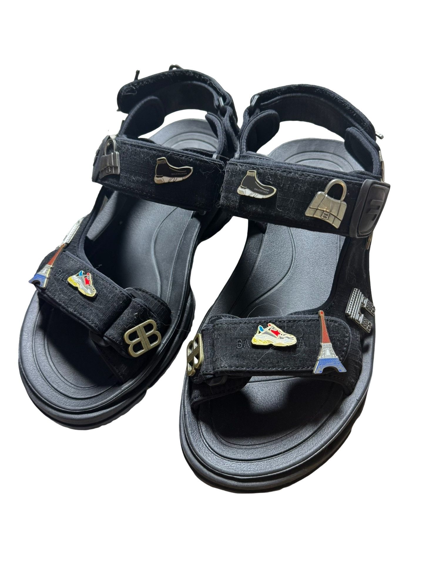 Balenciaga Balenciaga Logo Charm Sandals Size 7 Size US 7 / EU 40 - 1 Thumbnail